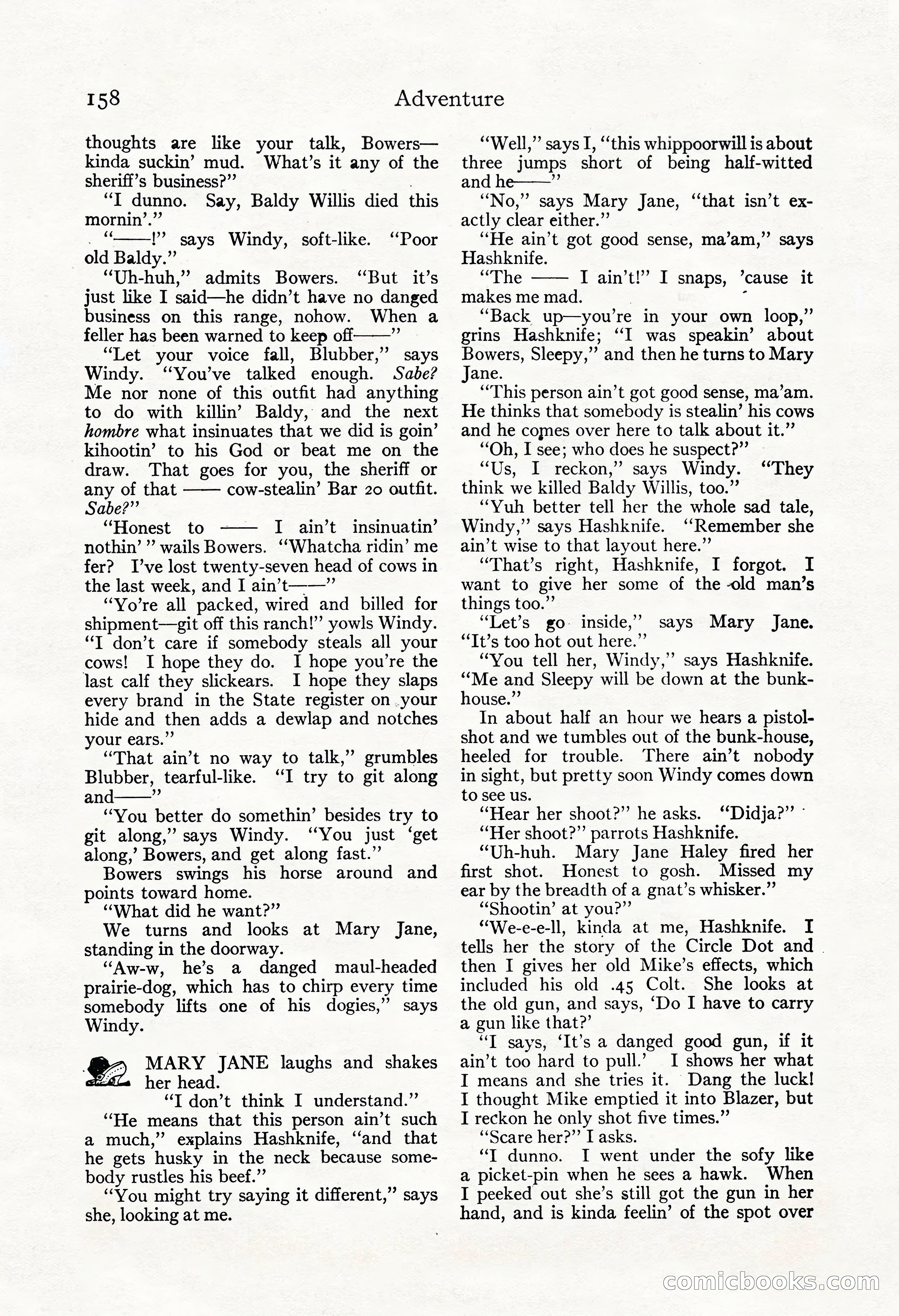 Adventure Magazine, May 3, 1921 — page 168 of 204