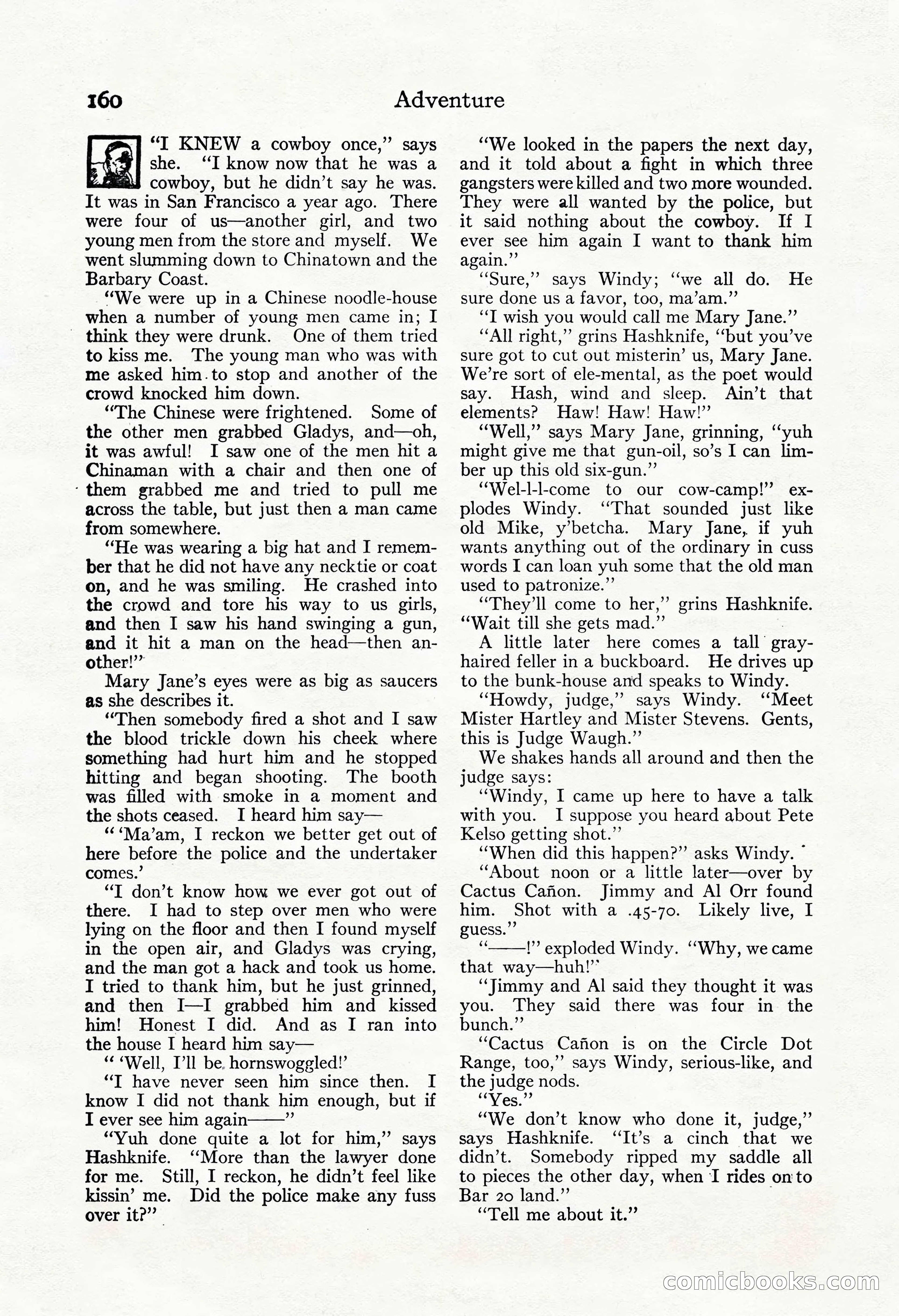 Adventure Magazine, May 3, 1921 — page 170 of 204