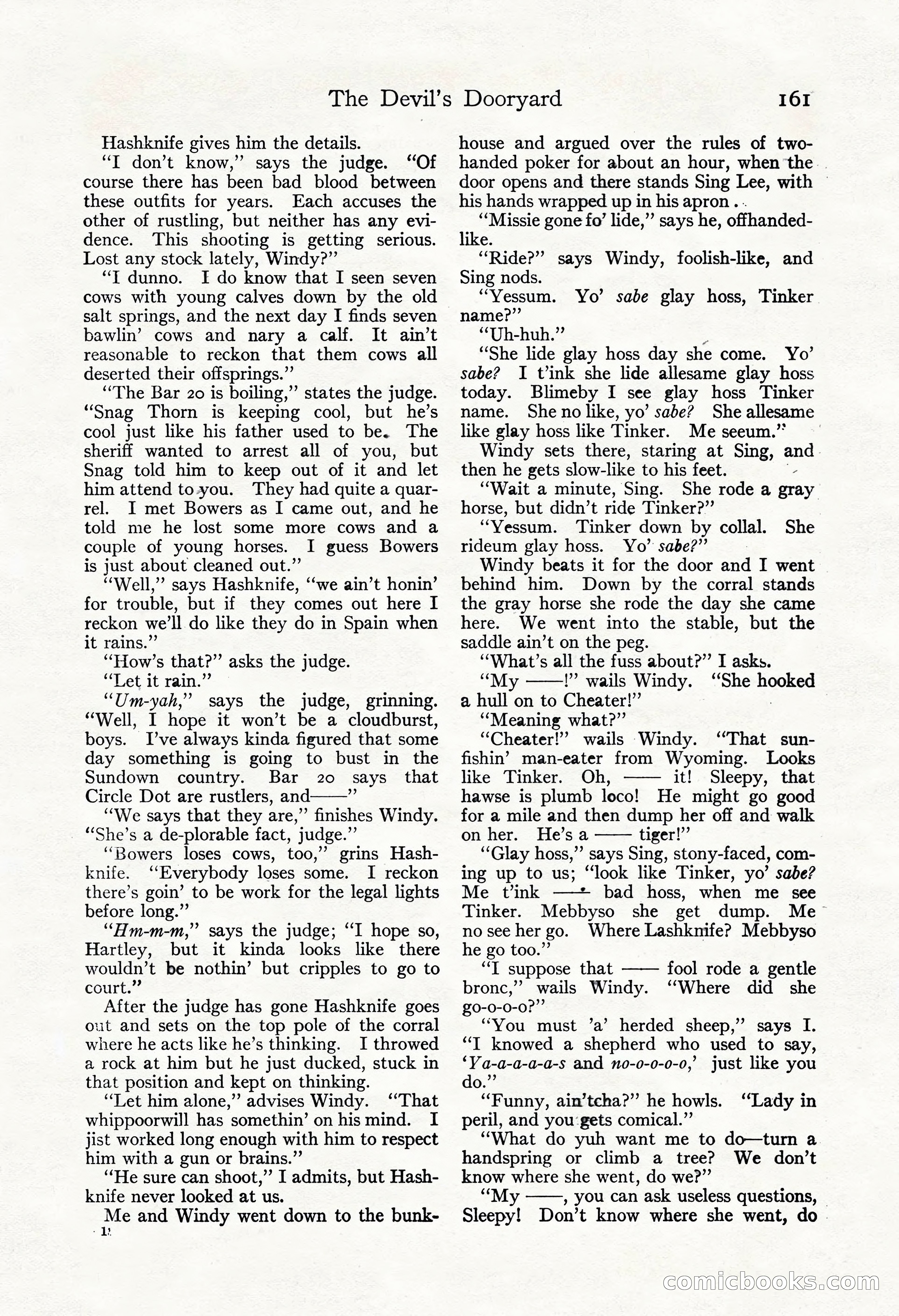 Adventure Magazine, May 3, 1921 — page 171 of 204