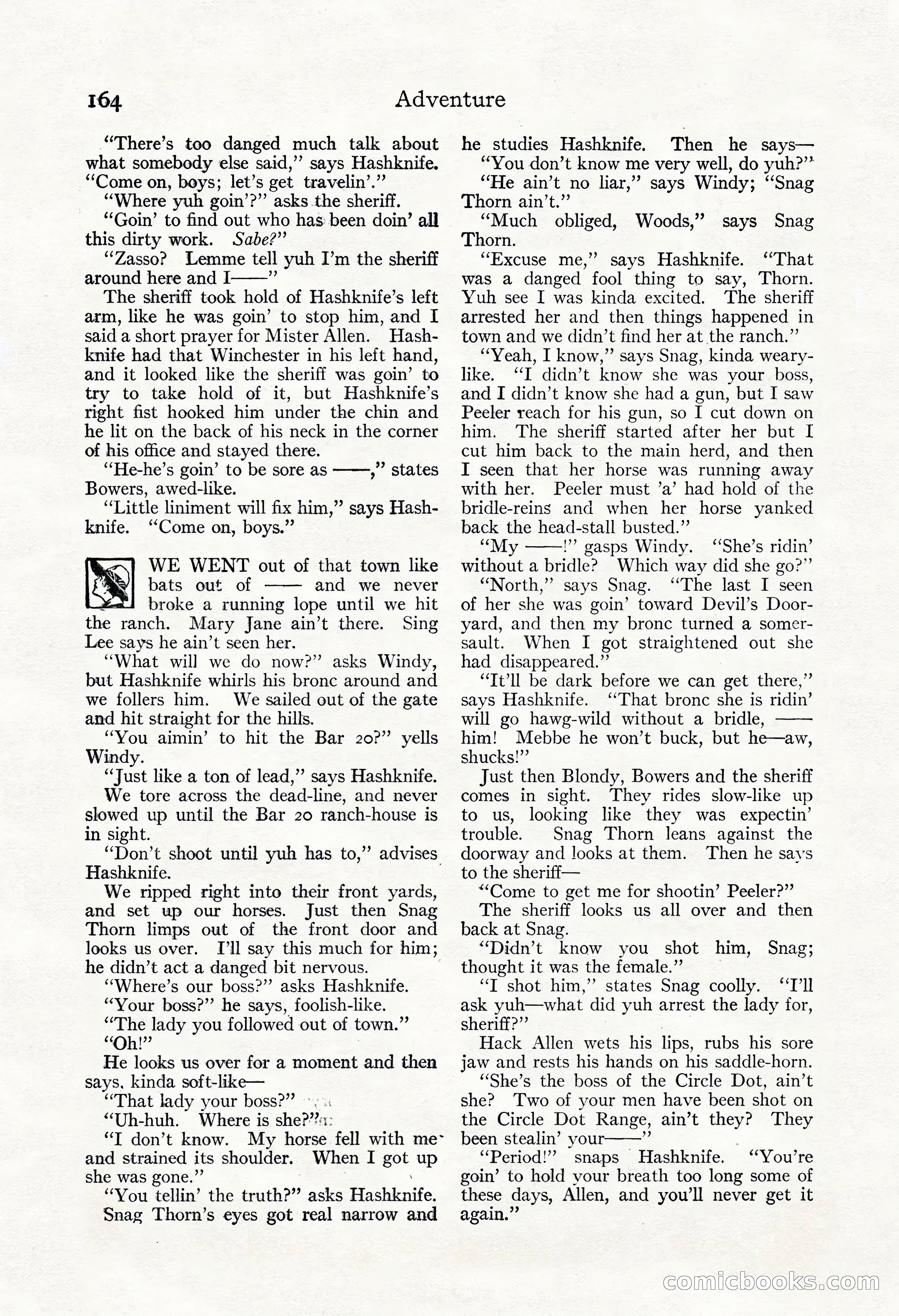 Adventure Magazine, May 3, 1921 — page 174 of 204