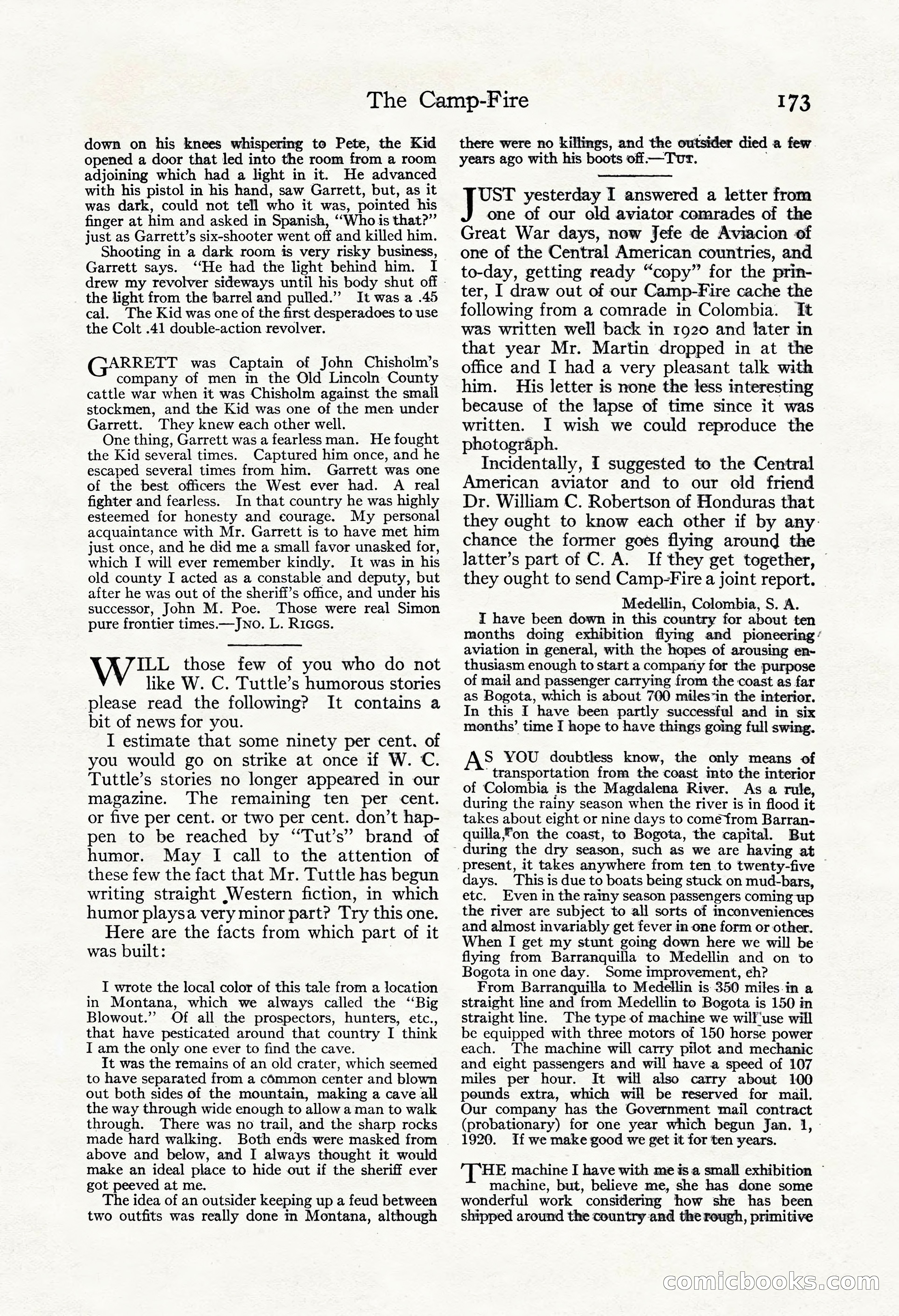 Adventure Magazine, May 3, 1921 — page 183 of 204