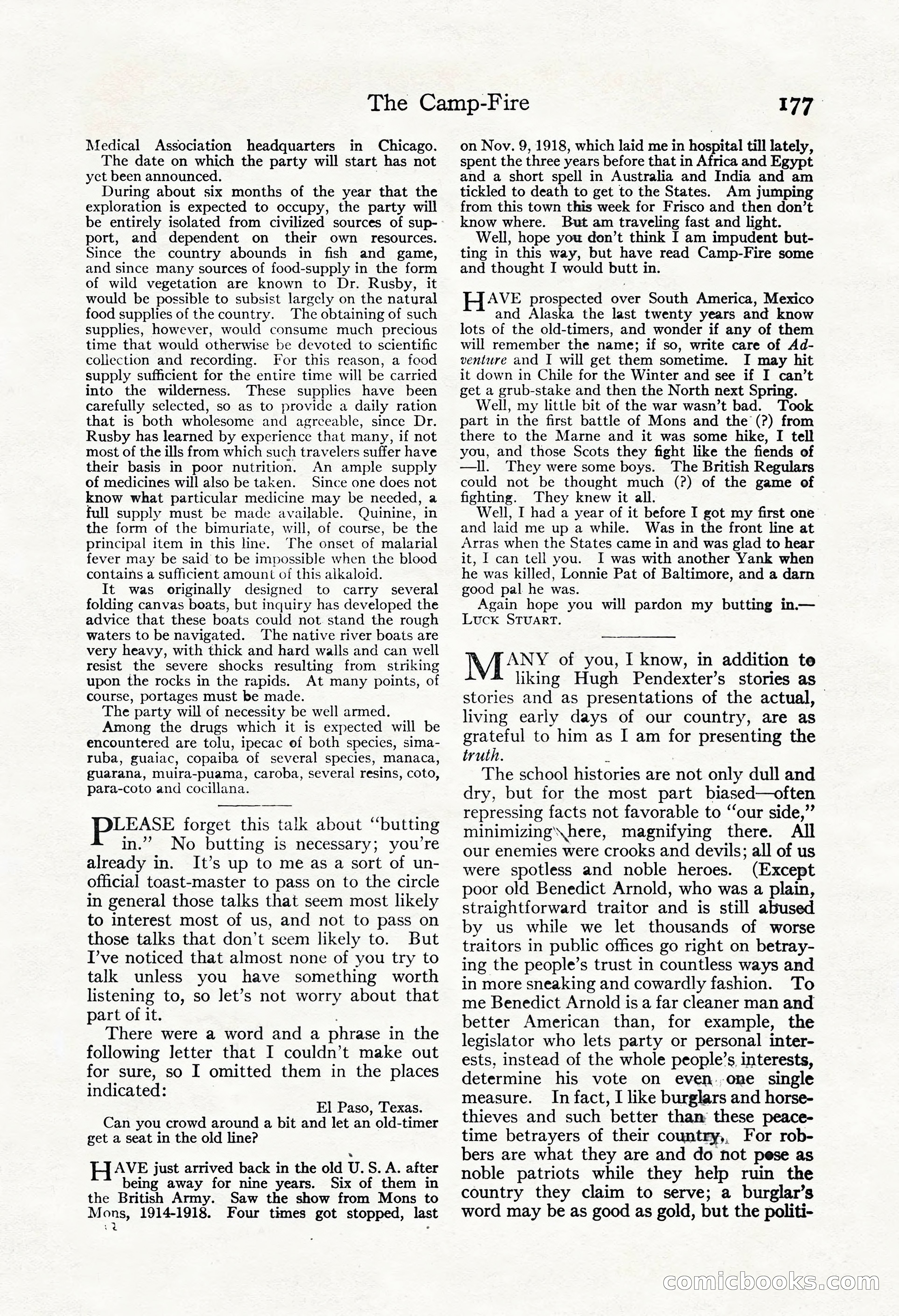 Adventure Magazine, May 3, 1921 — page 187 of 204