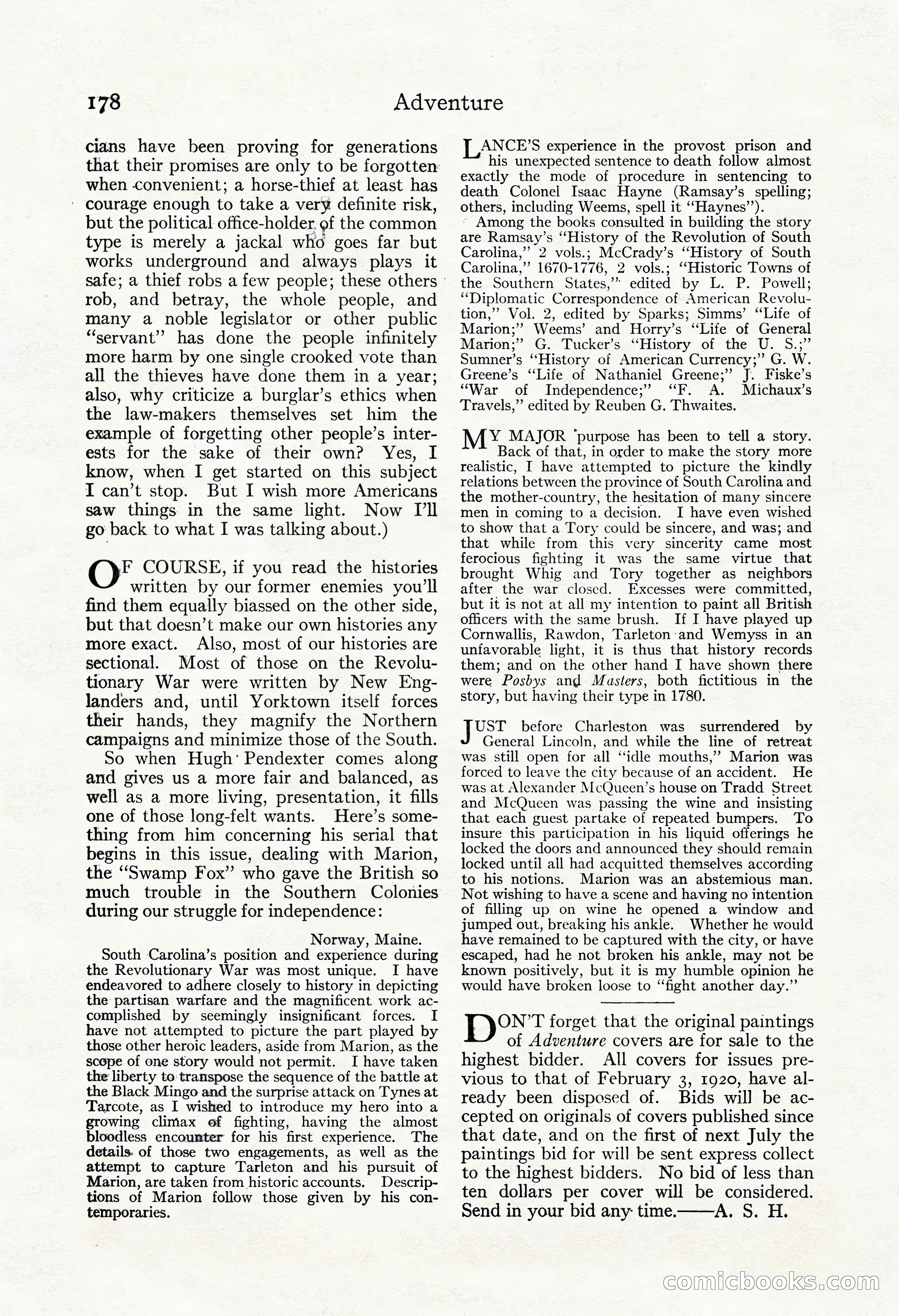 Adventure Magazine, May 3, 1921 — page 188 of 204