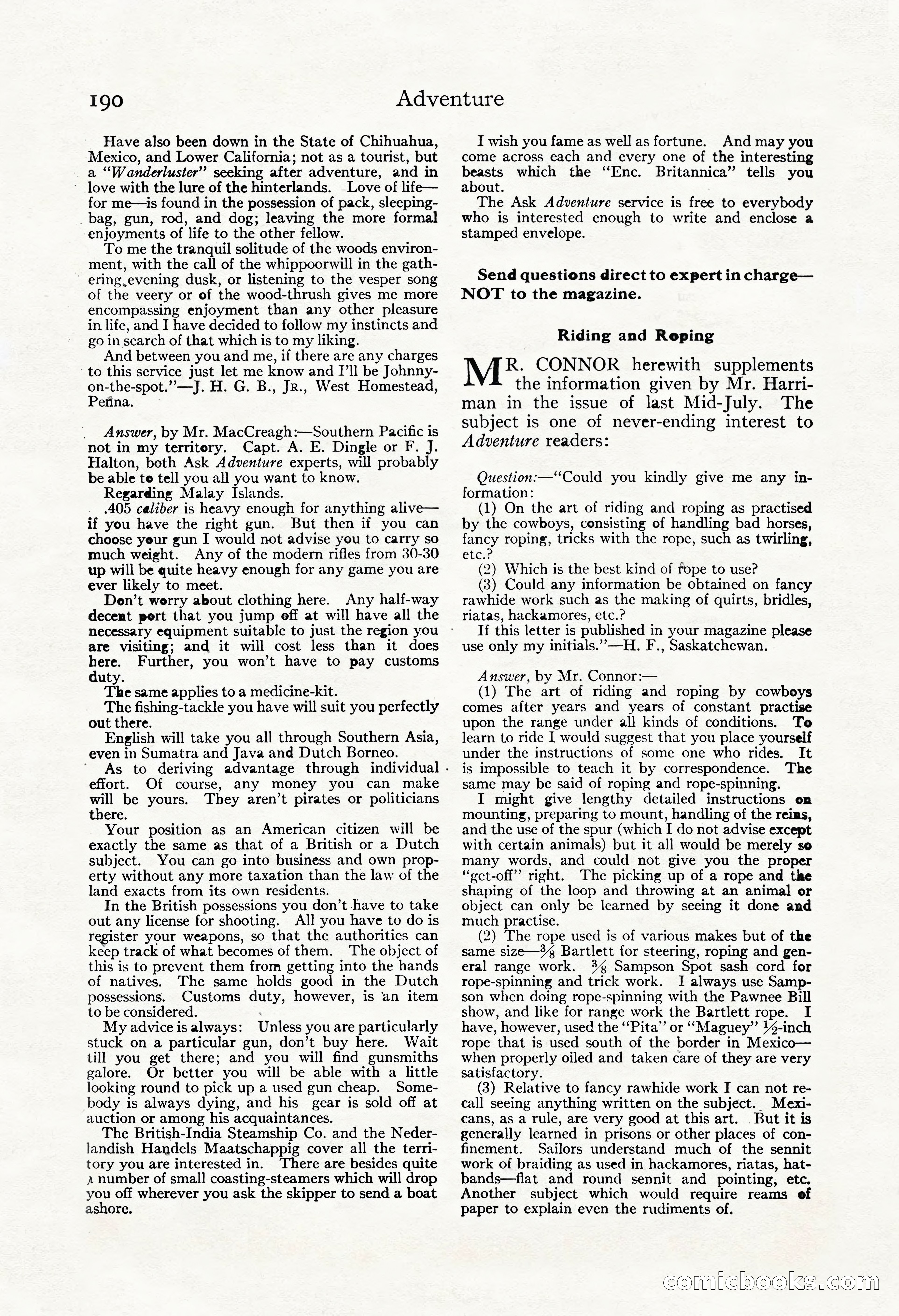 Adventure Magazine, May 3, 1921 — page 200 of 204