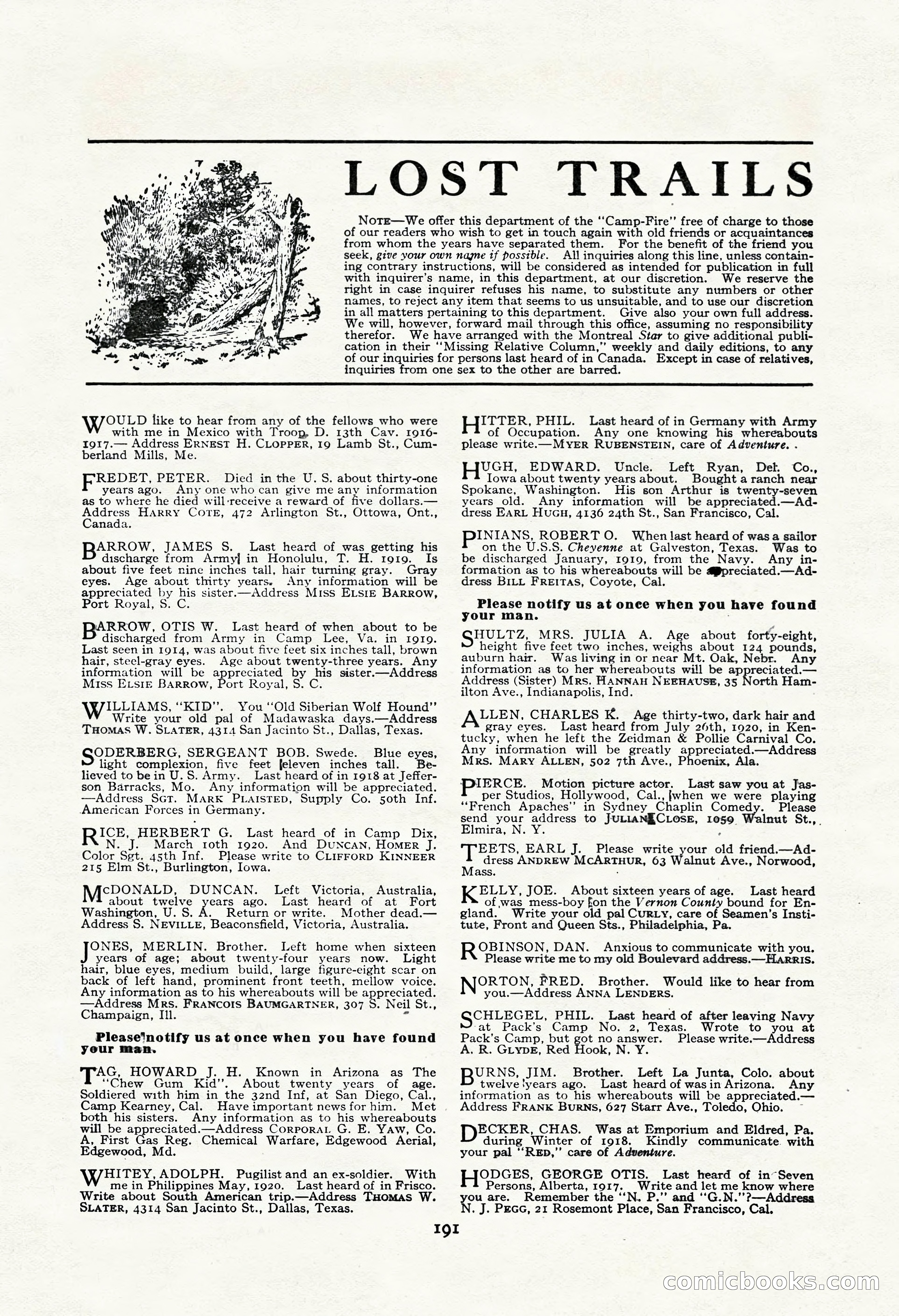 Adventure Magazine, May 3, 1921 — page 201 of 204