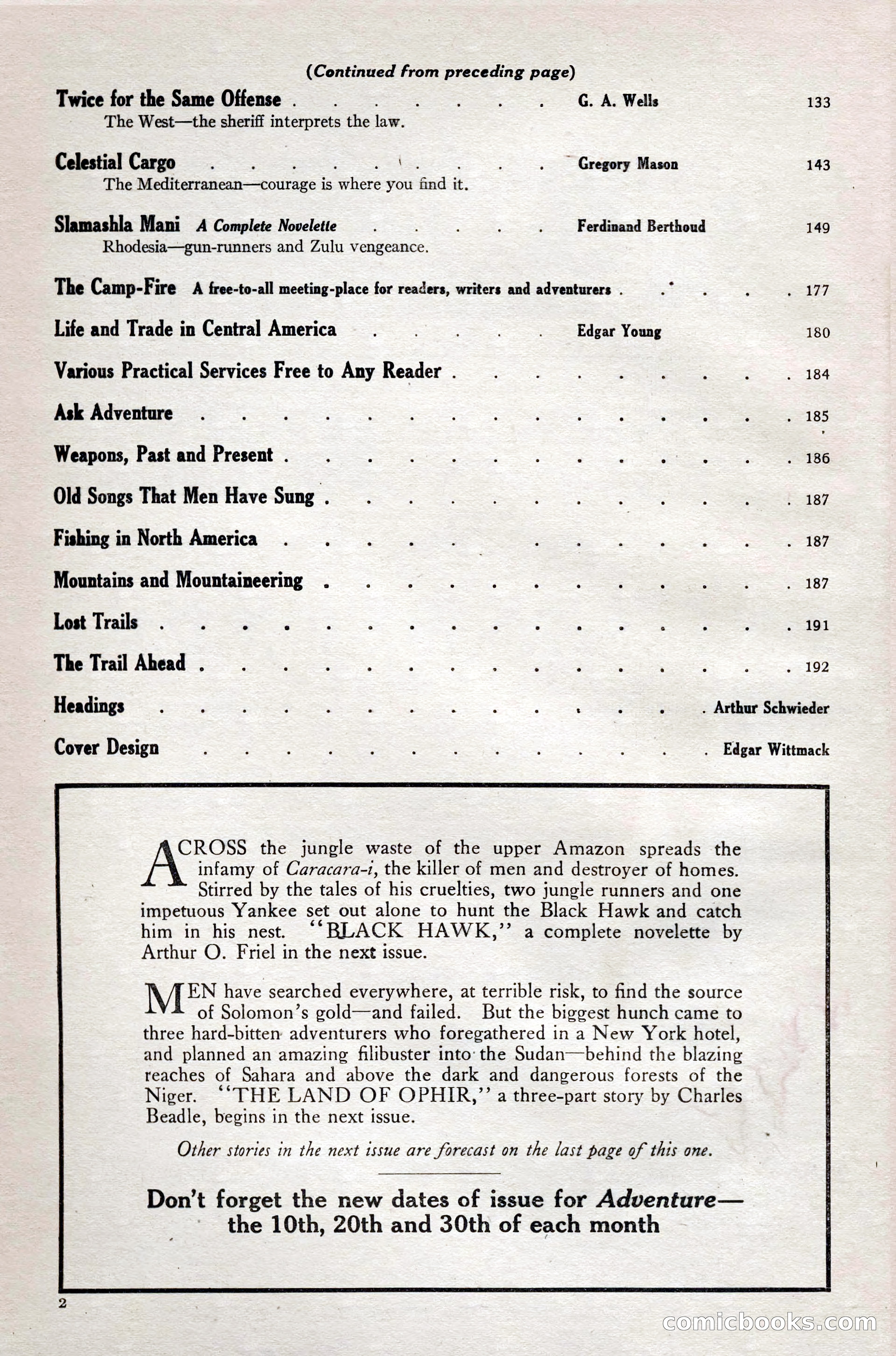 Adventure Magazine, February 28, 1922 — page 12 of 204