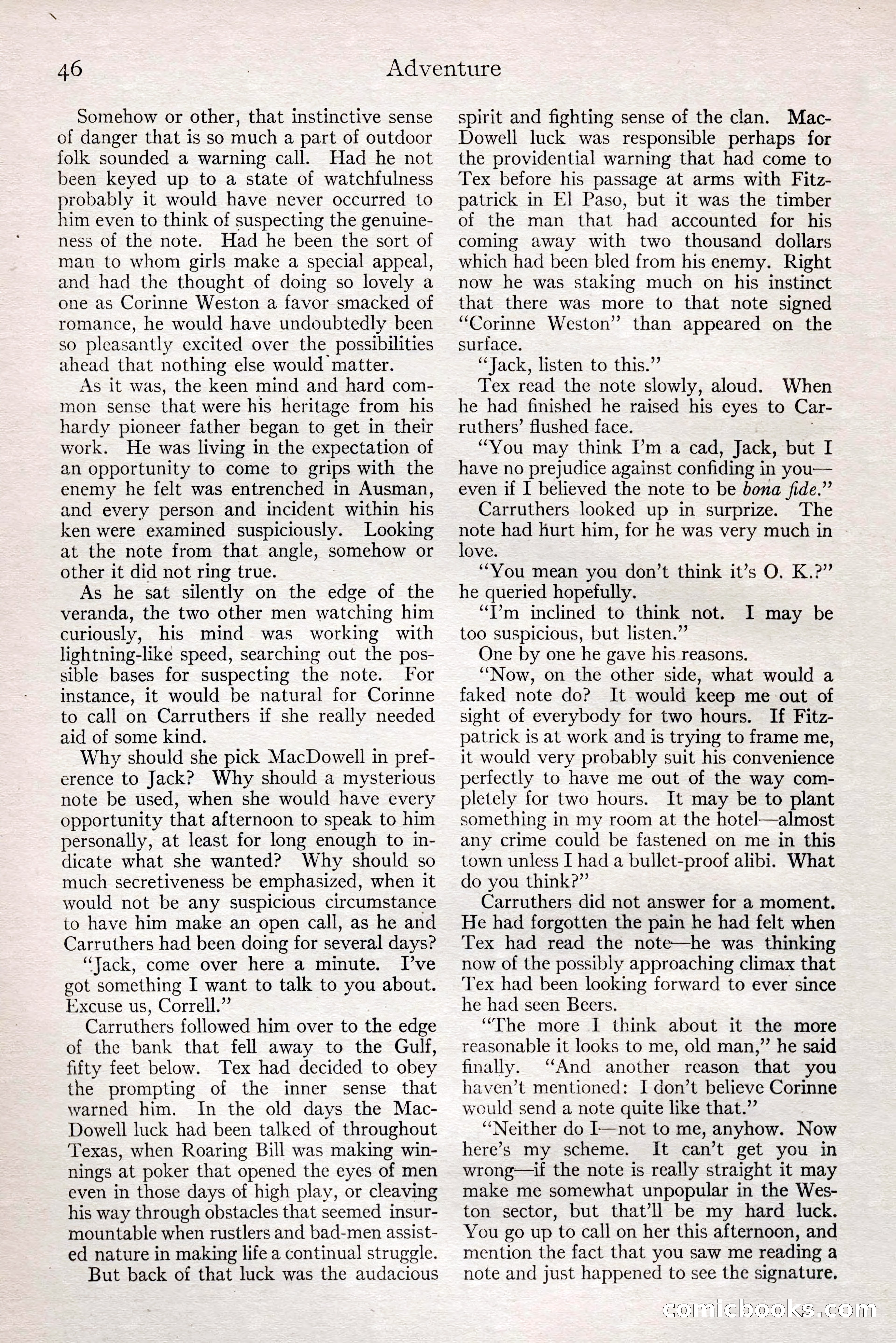 Adventure Magazine, February 28, 1922 — page 56 of 204
