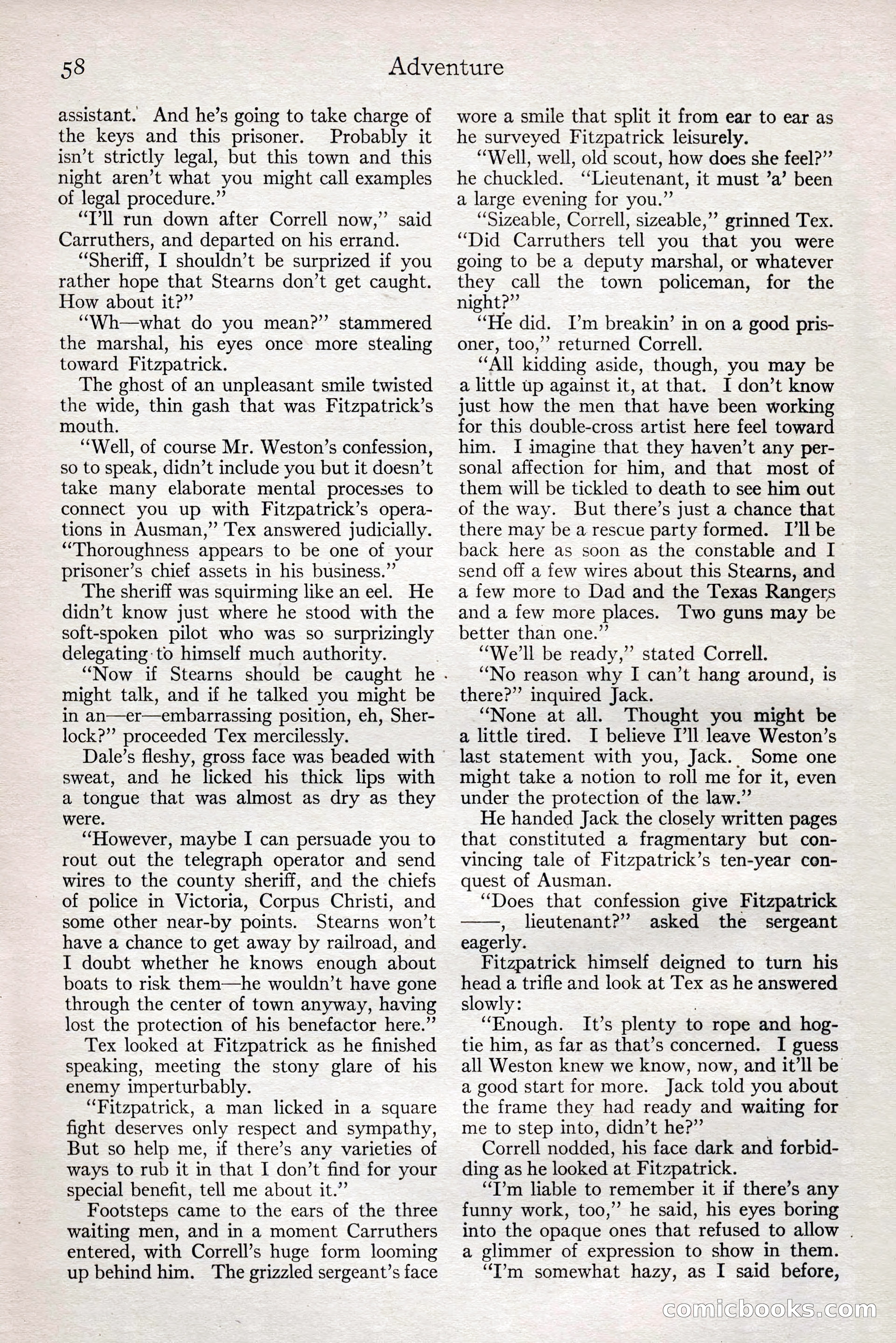 Adventure Magazine, February 28, 1922 — page 68 of 204