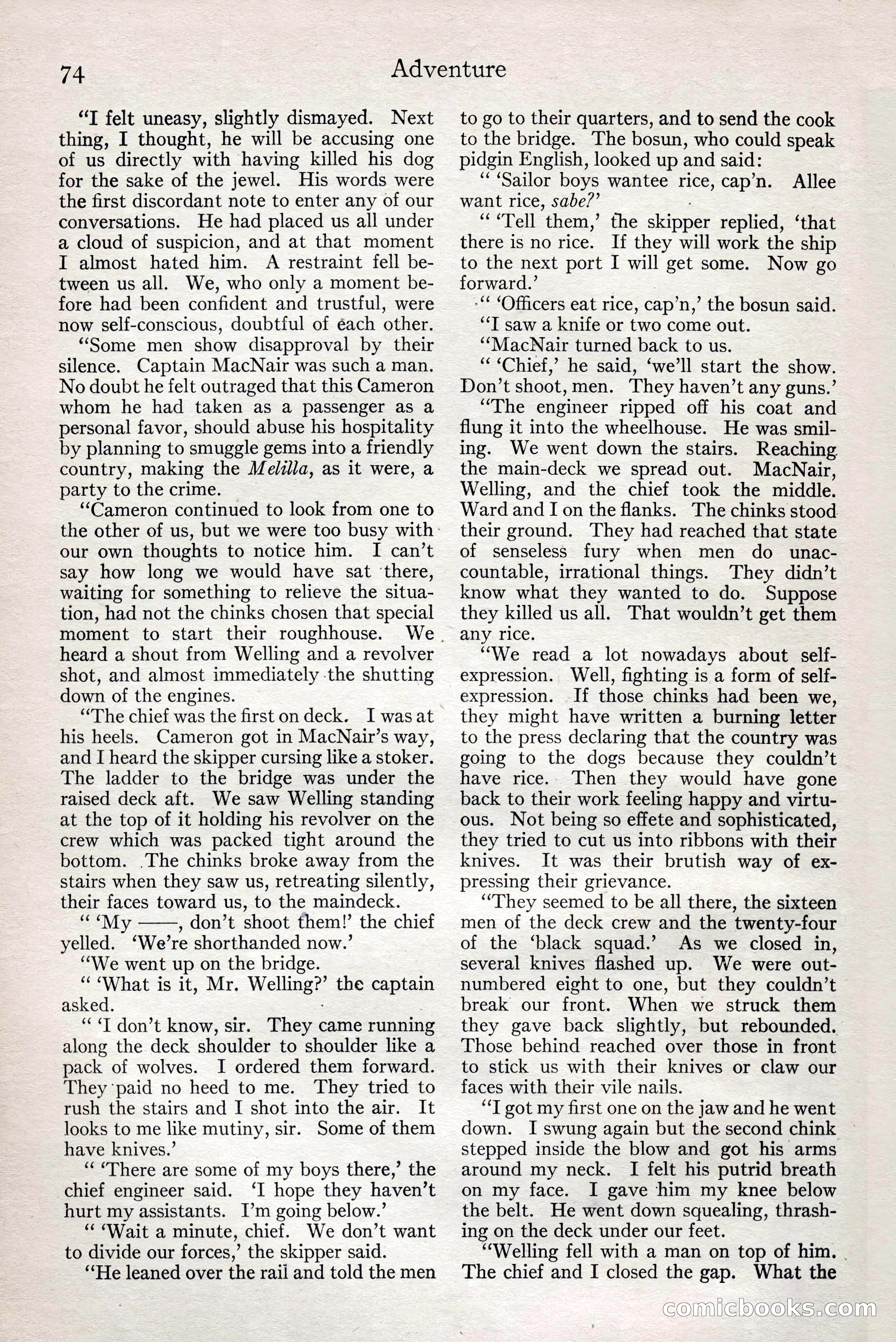 Adventure Magazine, February 28, 1922 — page 84 of 204