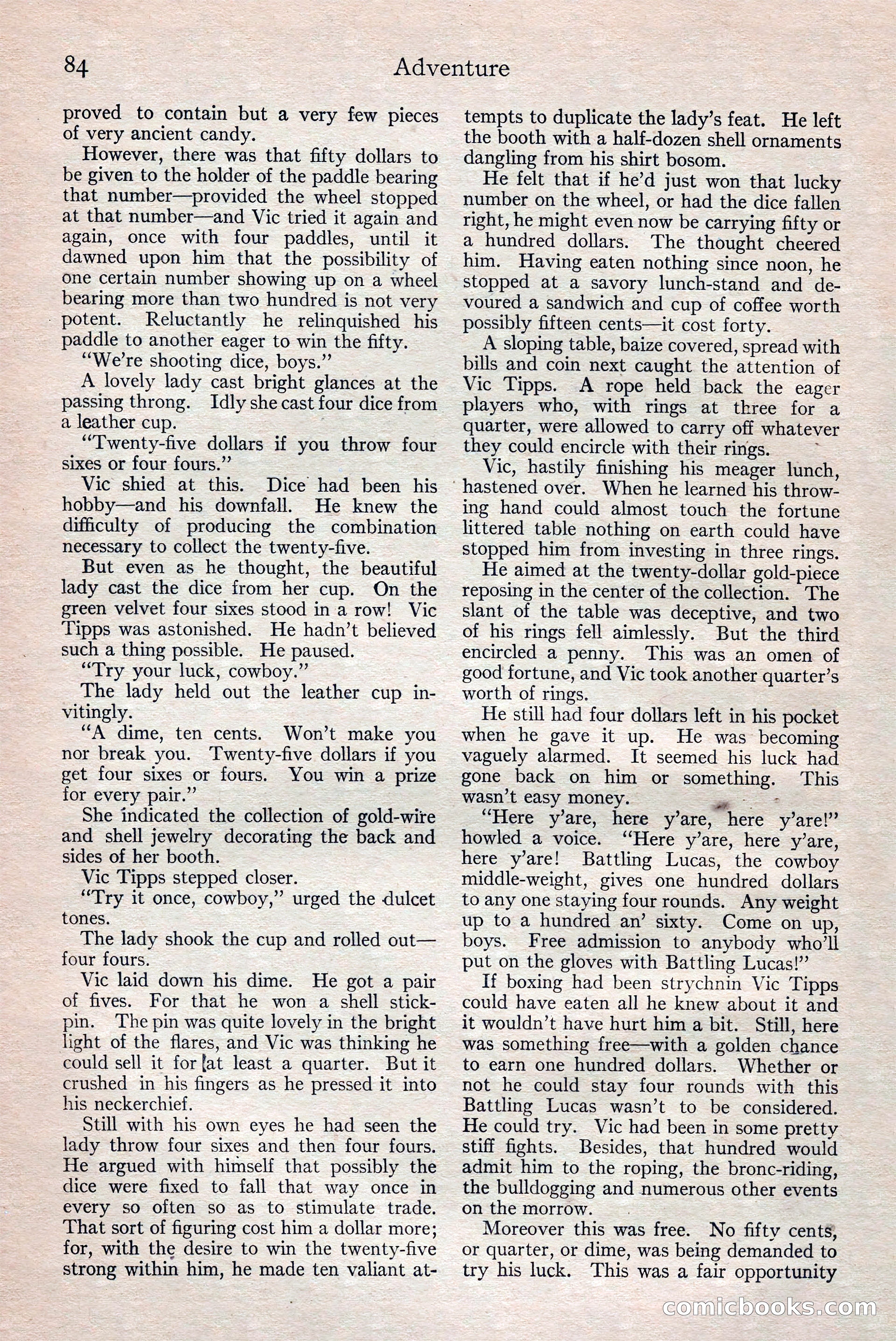 Adventure Magazine, February 28, 1922 — page 94 of 204