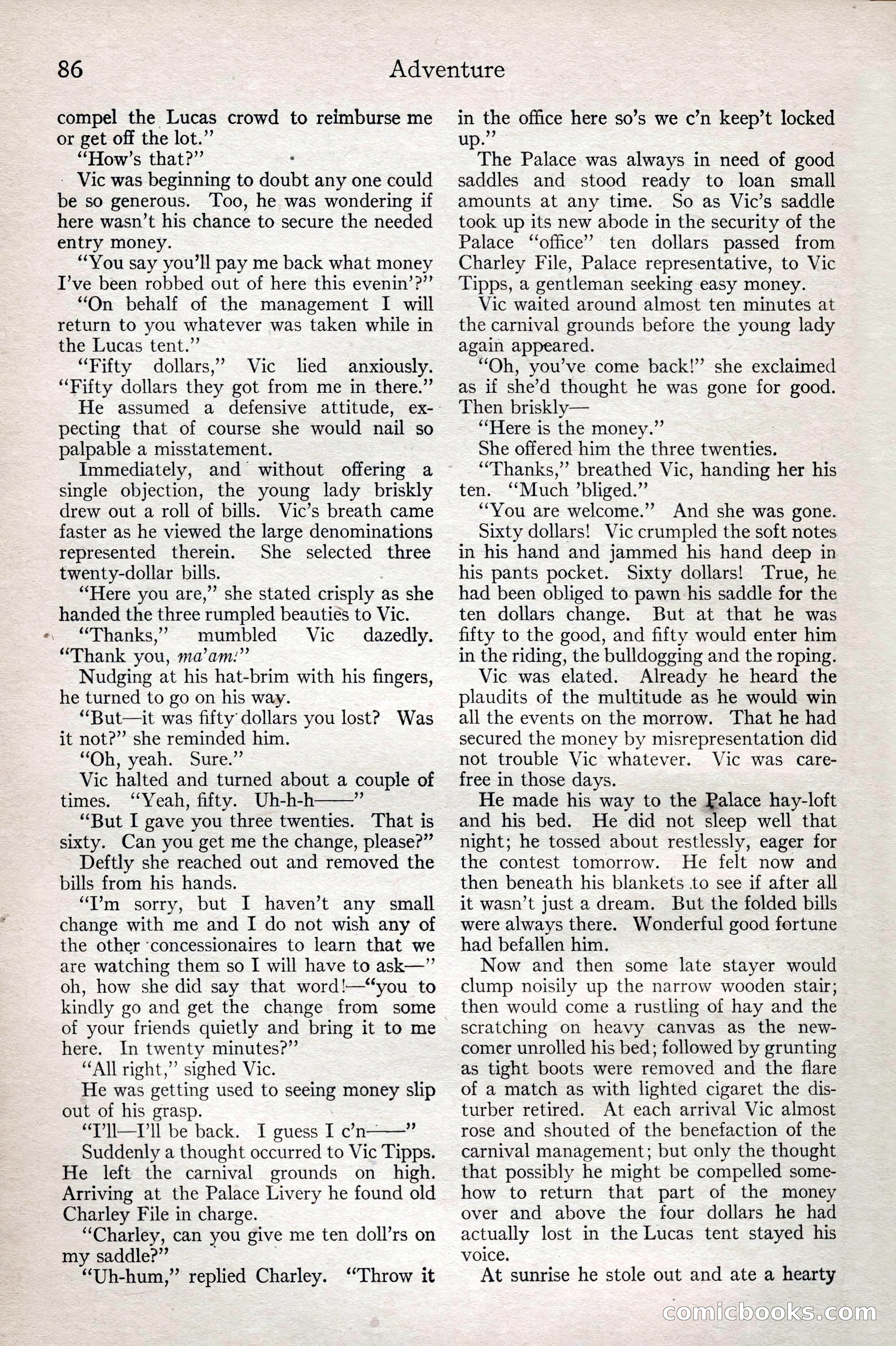 Adventure Magazine, February 28, 1922 — page 96 of 204