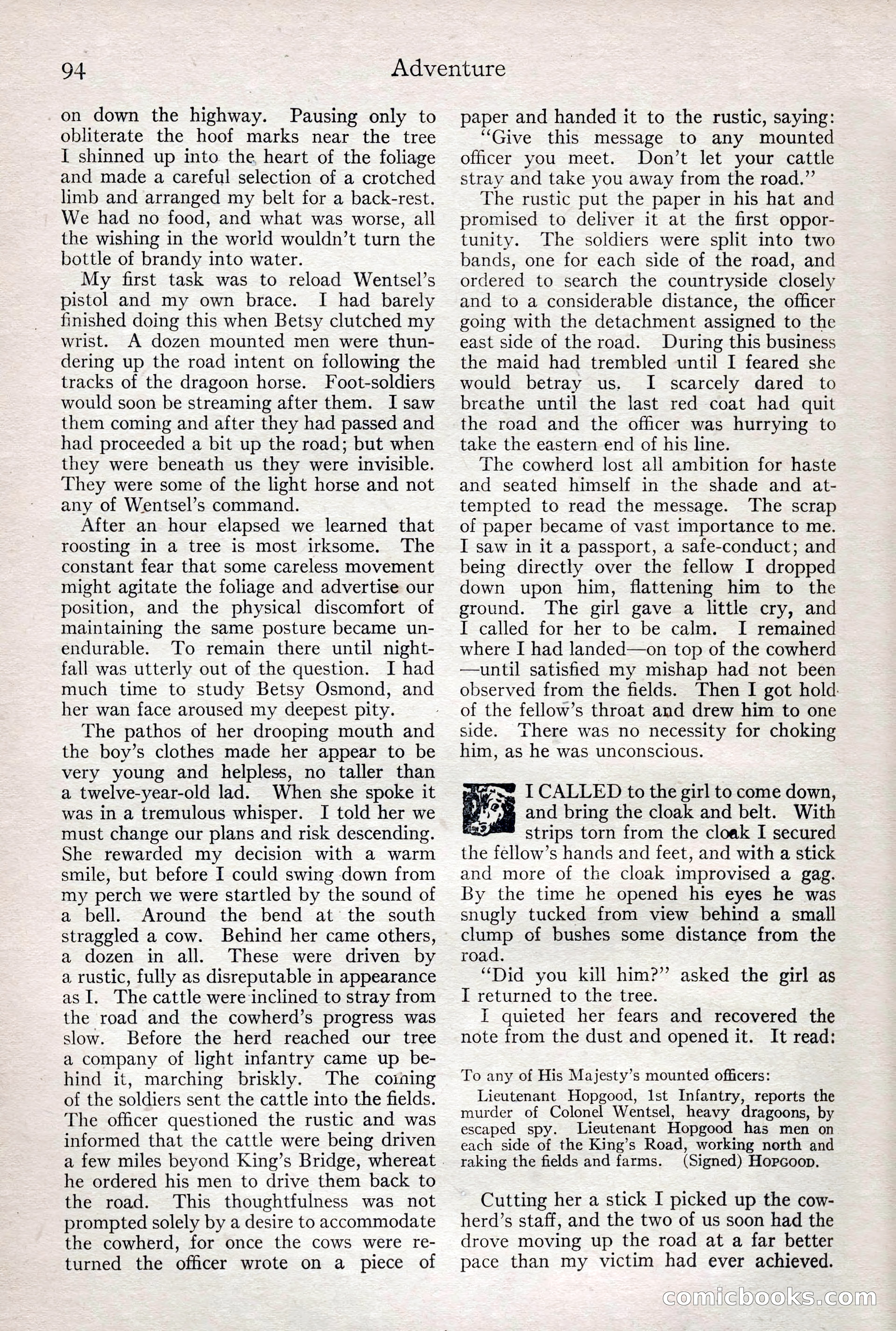 Adventure Magazine, February 28, 1922 — page 104 of 204