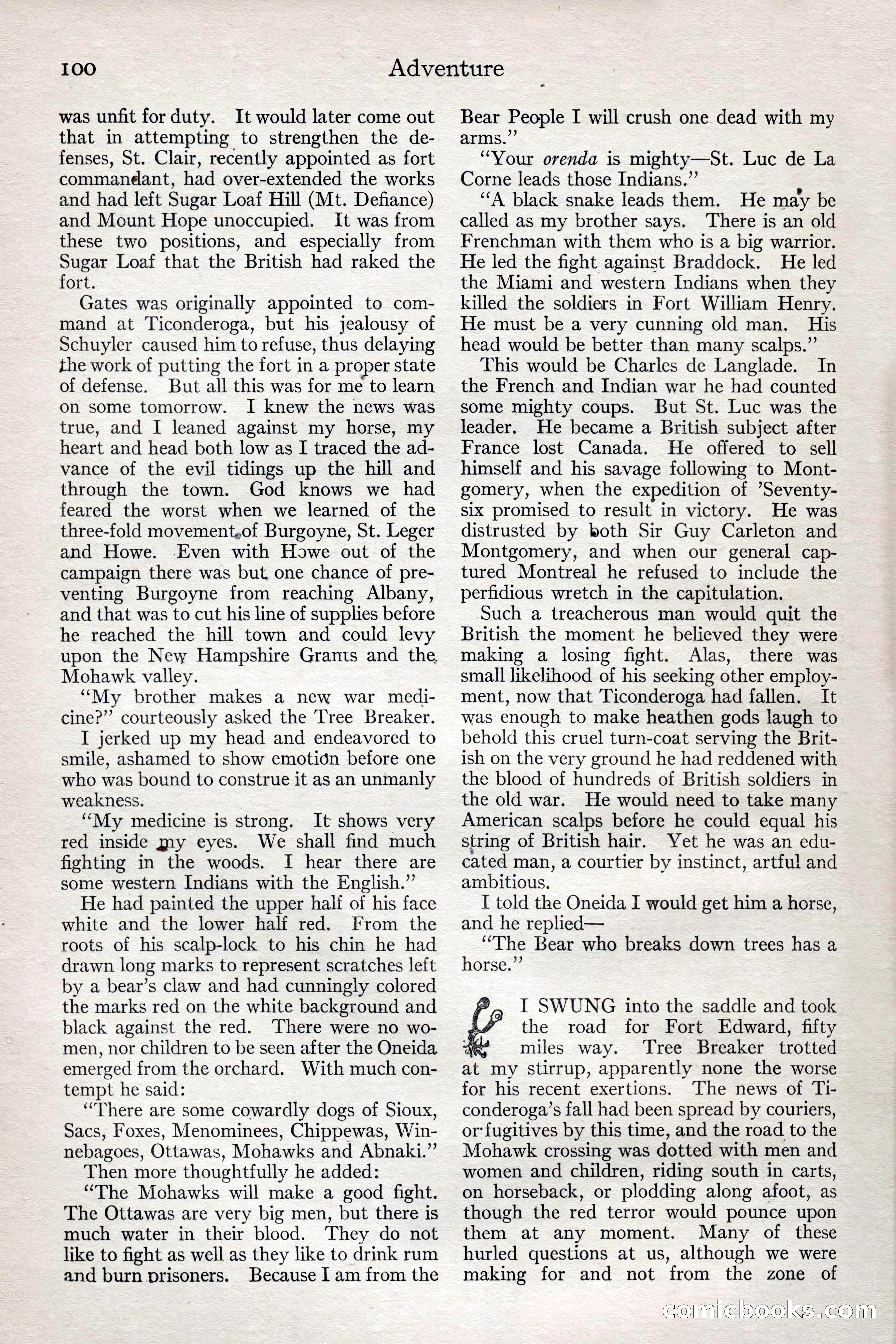Adventure Magazine, February 28, 1922 — page 110 of 204