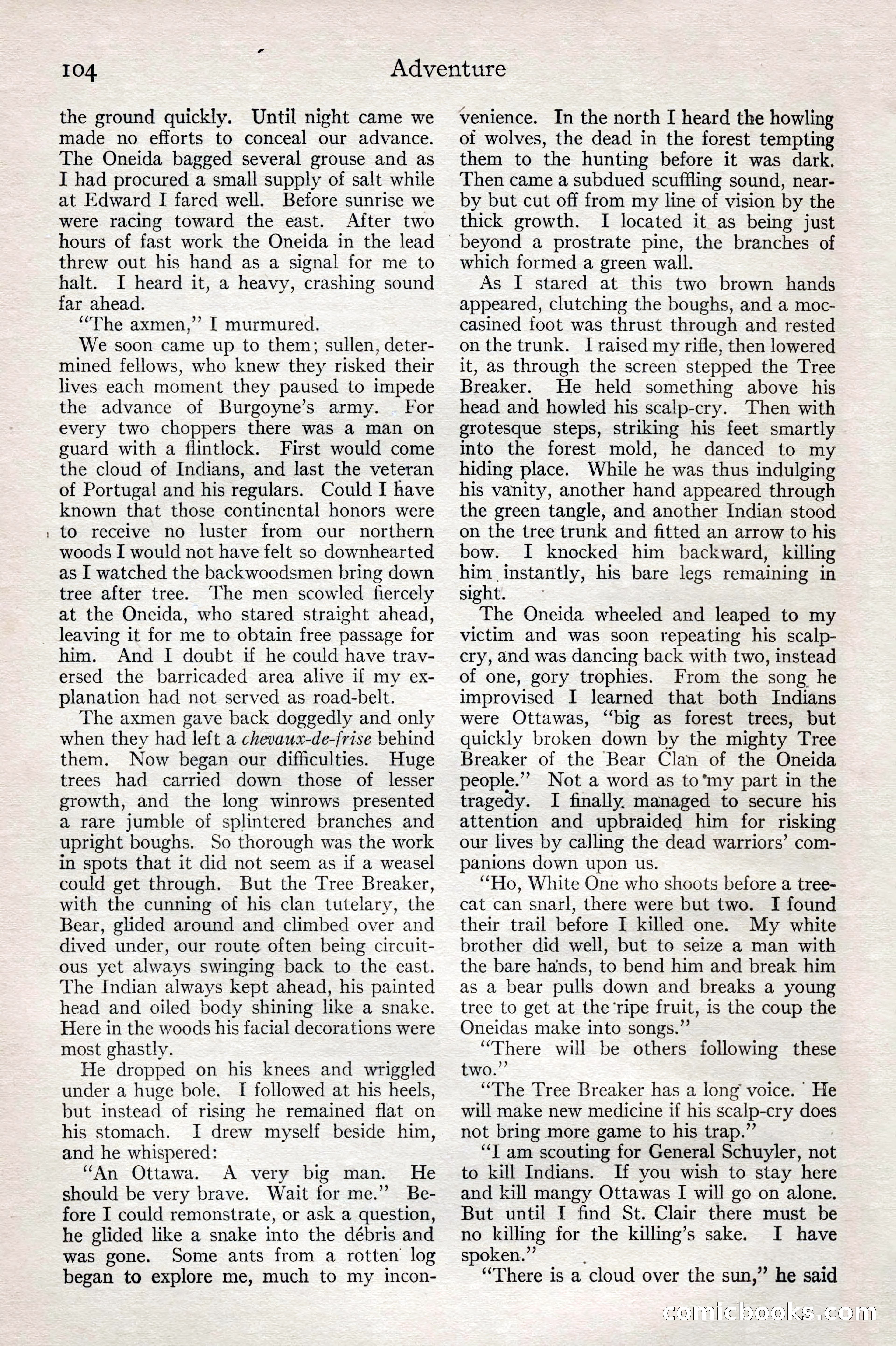 Adventure Magazine, February 28, 1922 — page 114 of 204