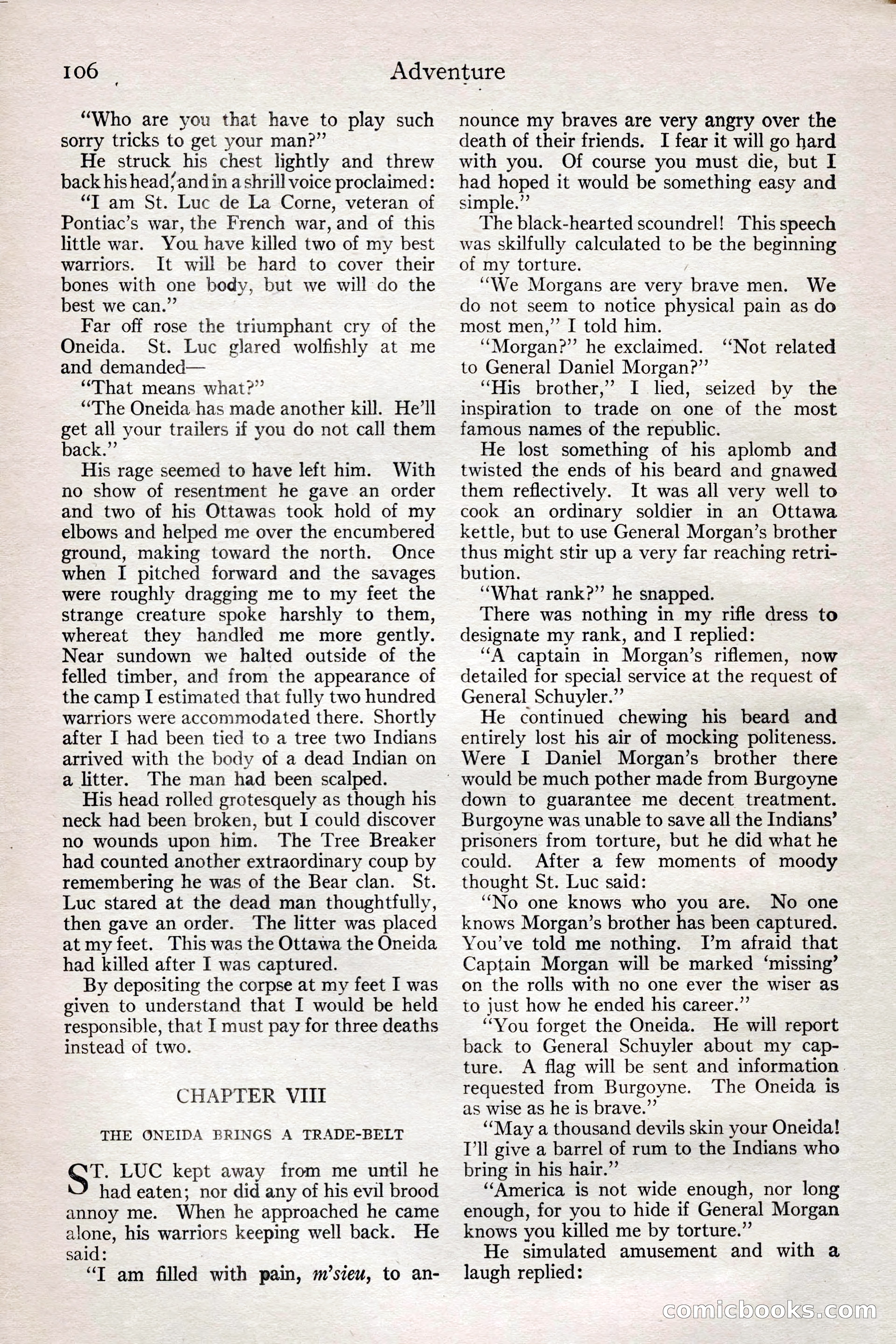 Adventure Magazine, February 28, 1922 — page 116 of 204