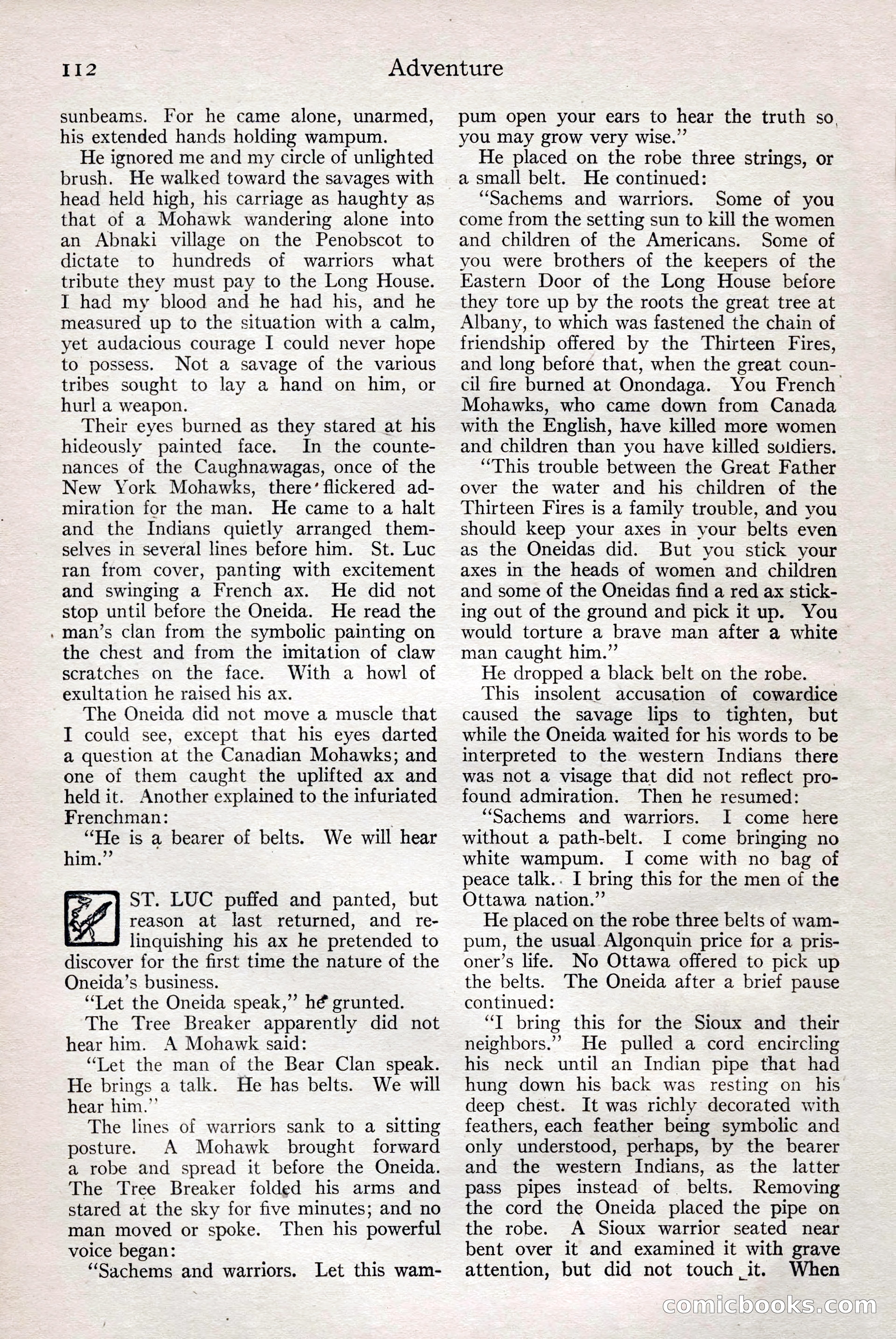 Adventure Magazine, February 28, 1922 — page 122 of 204