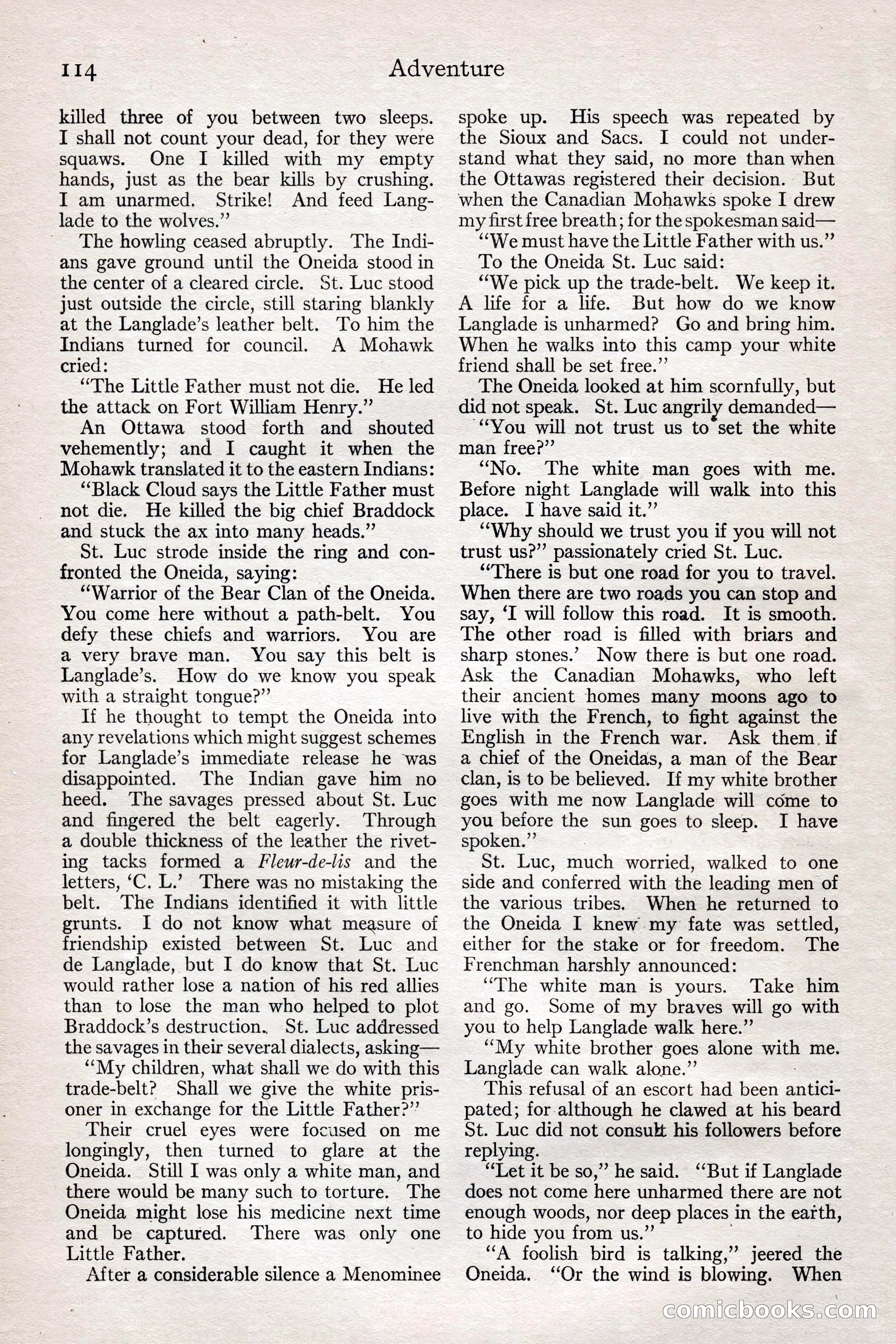 Adventure Magazine, February 28, 1922 — page 124 of 204