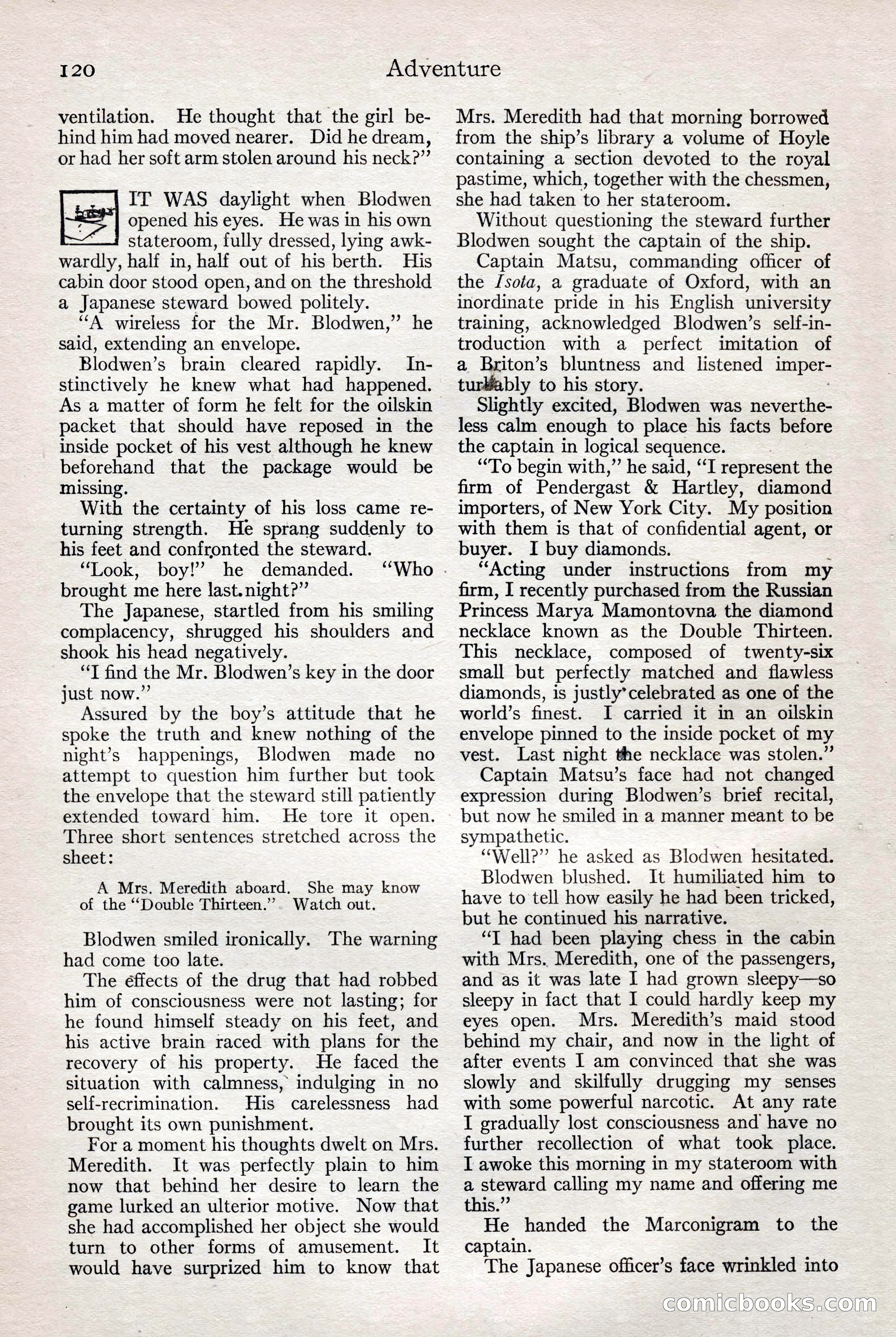Adventure Magazine, February 28, 1922 — page 130 of 204