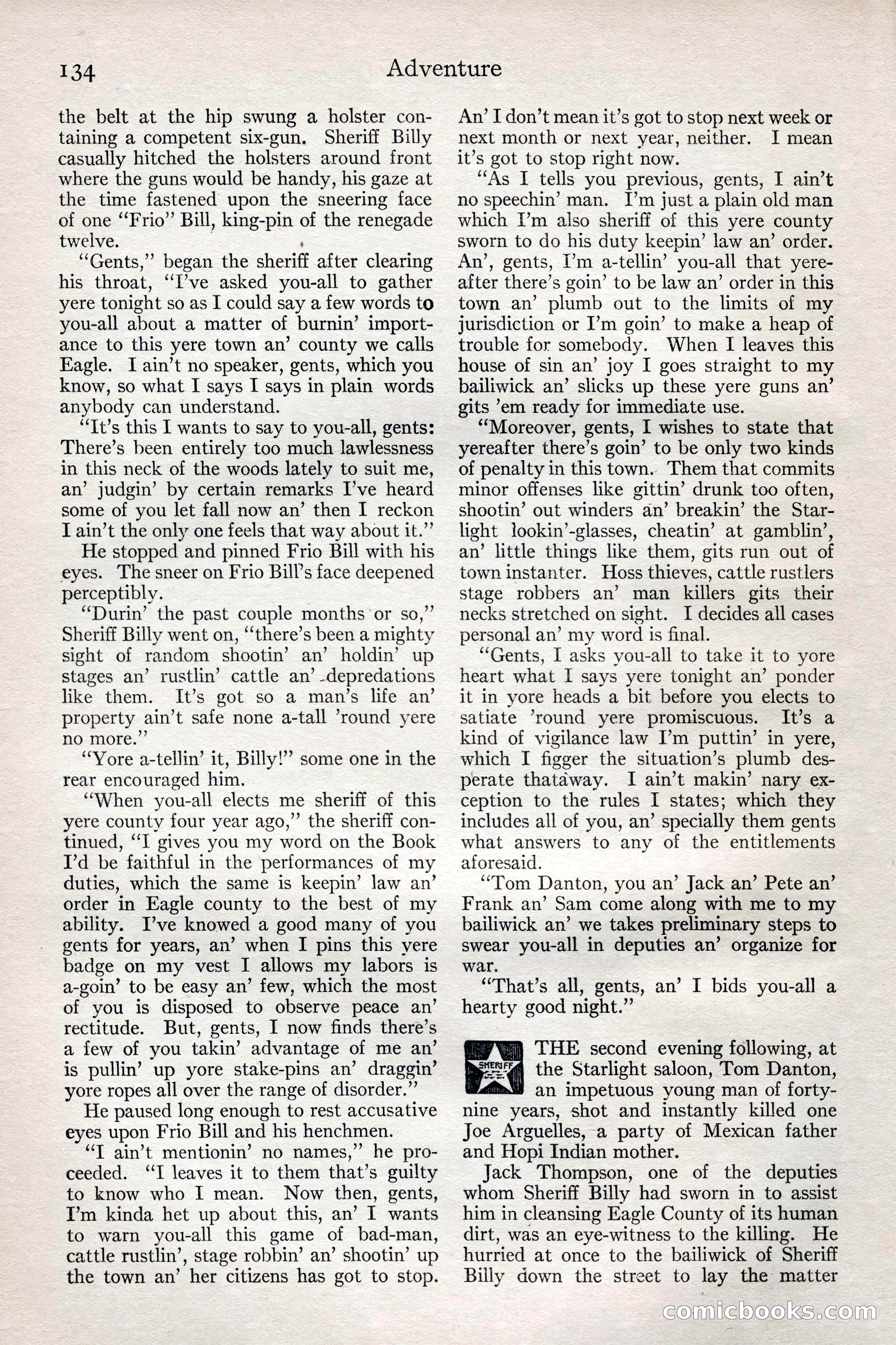 Adventure Magazine, February 28, 1922 — page 144 of 204