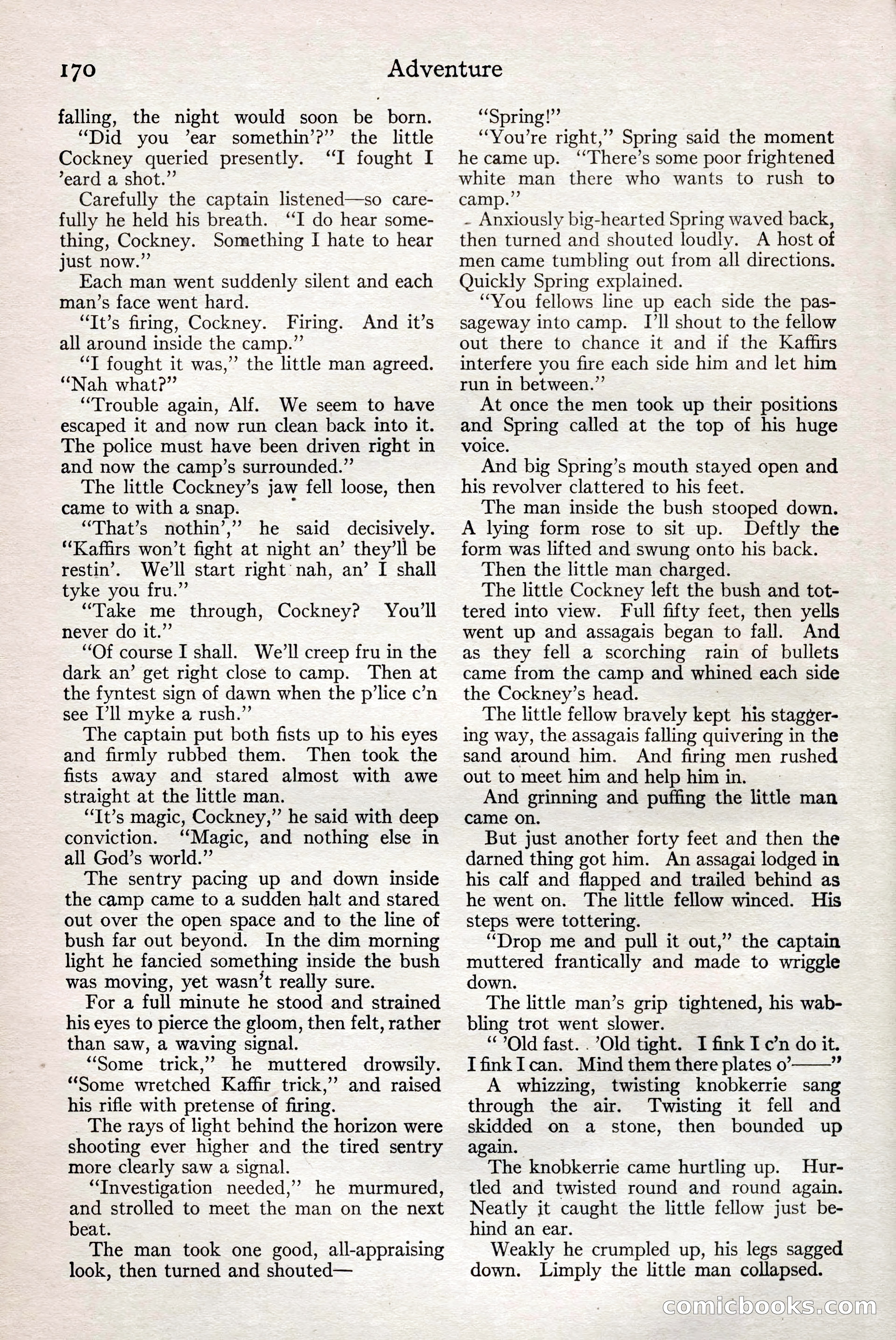 Adventure Magazine, February 28, 1922 — page 180 of 204