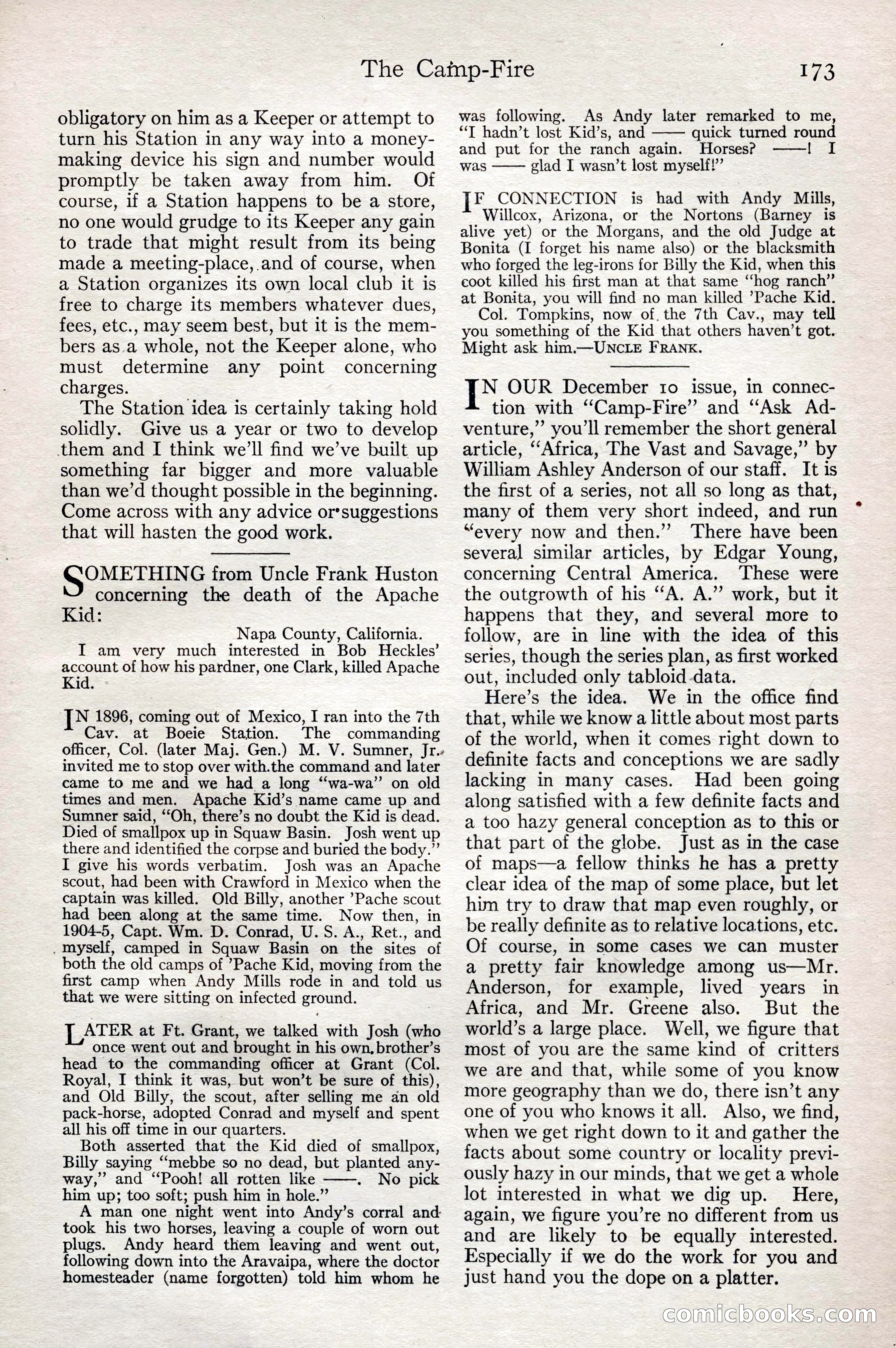 Adventure Magazine, February 28, 1922 — page 183 of 204