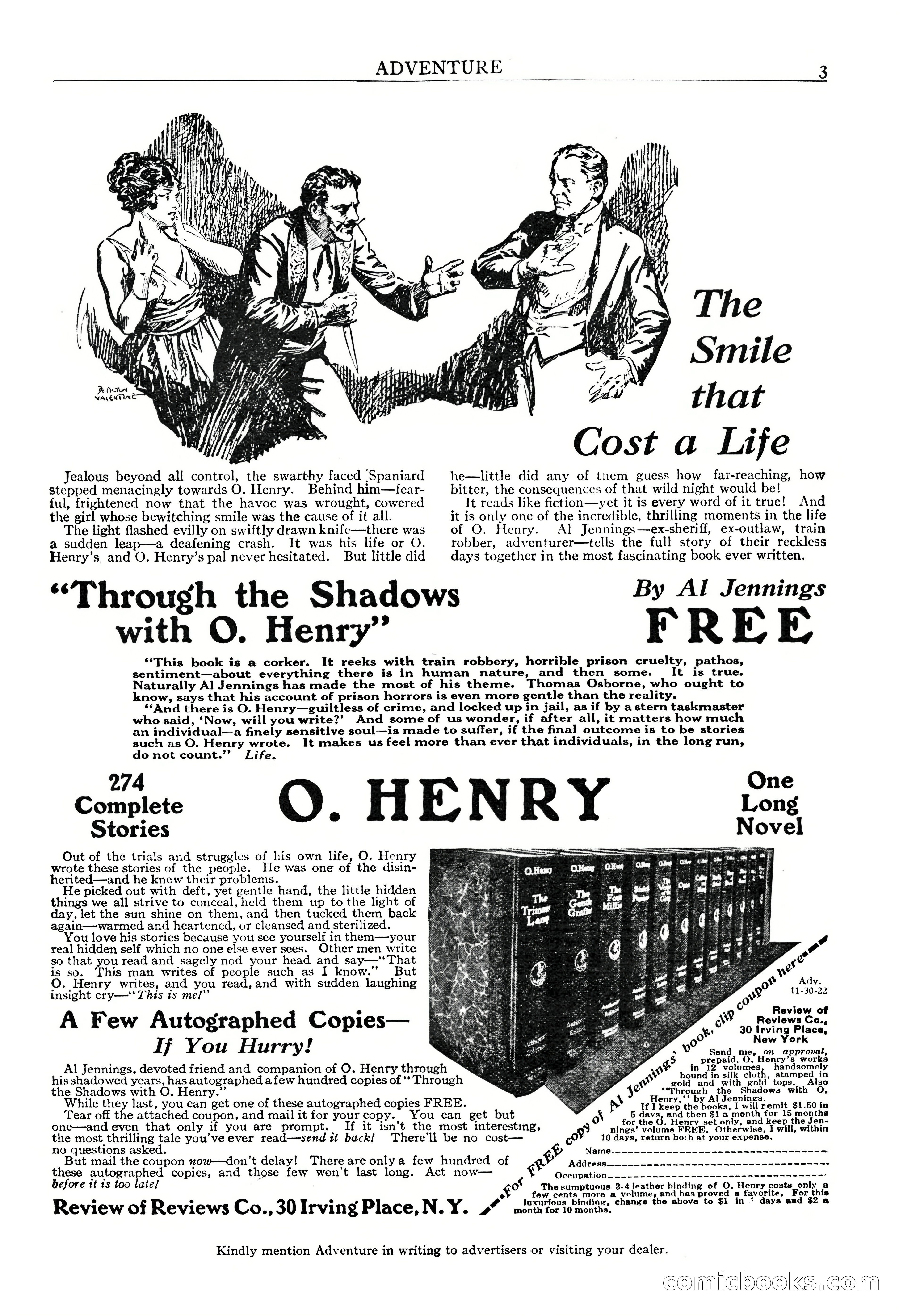 Adventure Magazine, November 30, 1922 — page 5 of 204