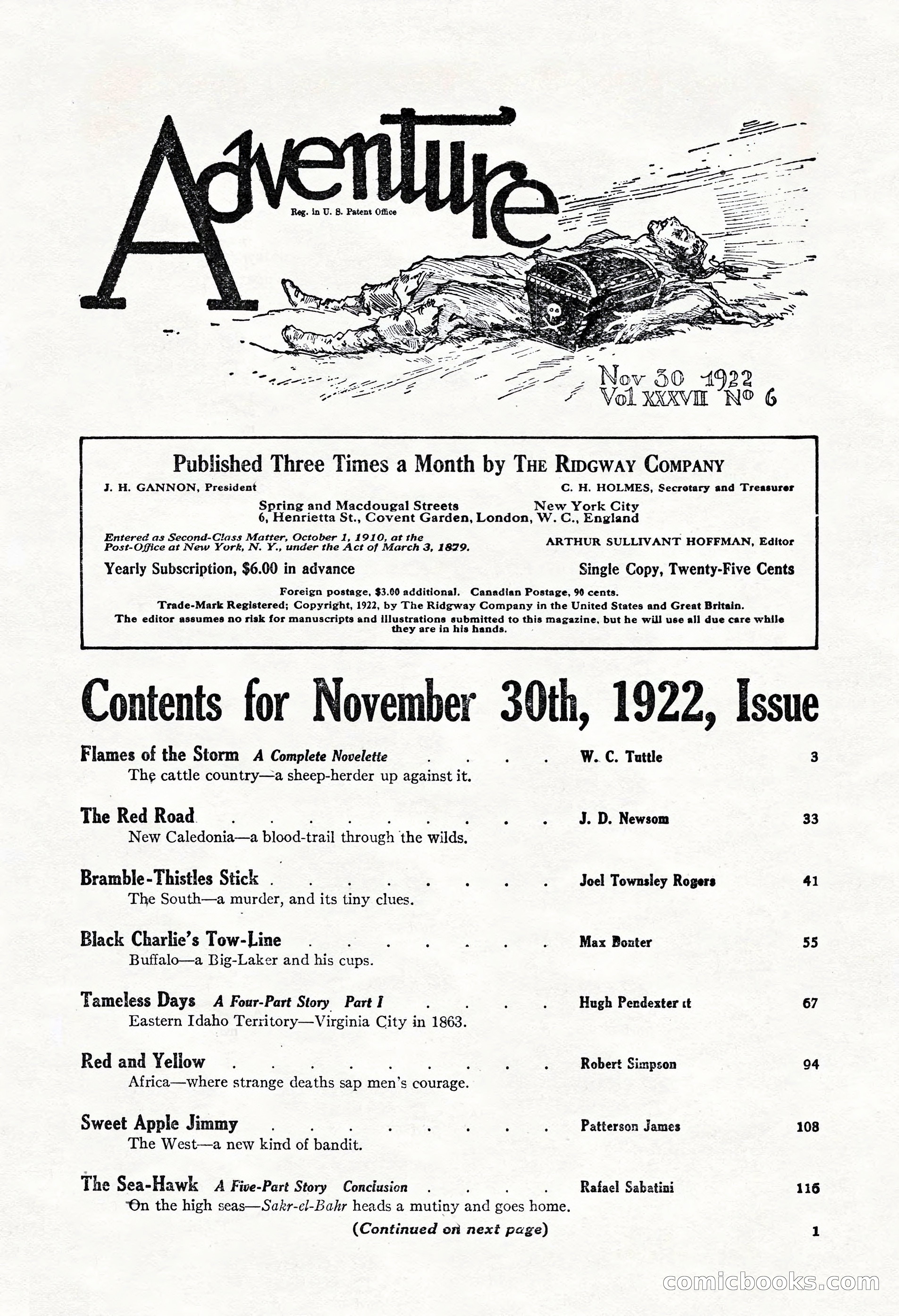 Adventure Magazine, November 30, 1922 — page 11 of 204