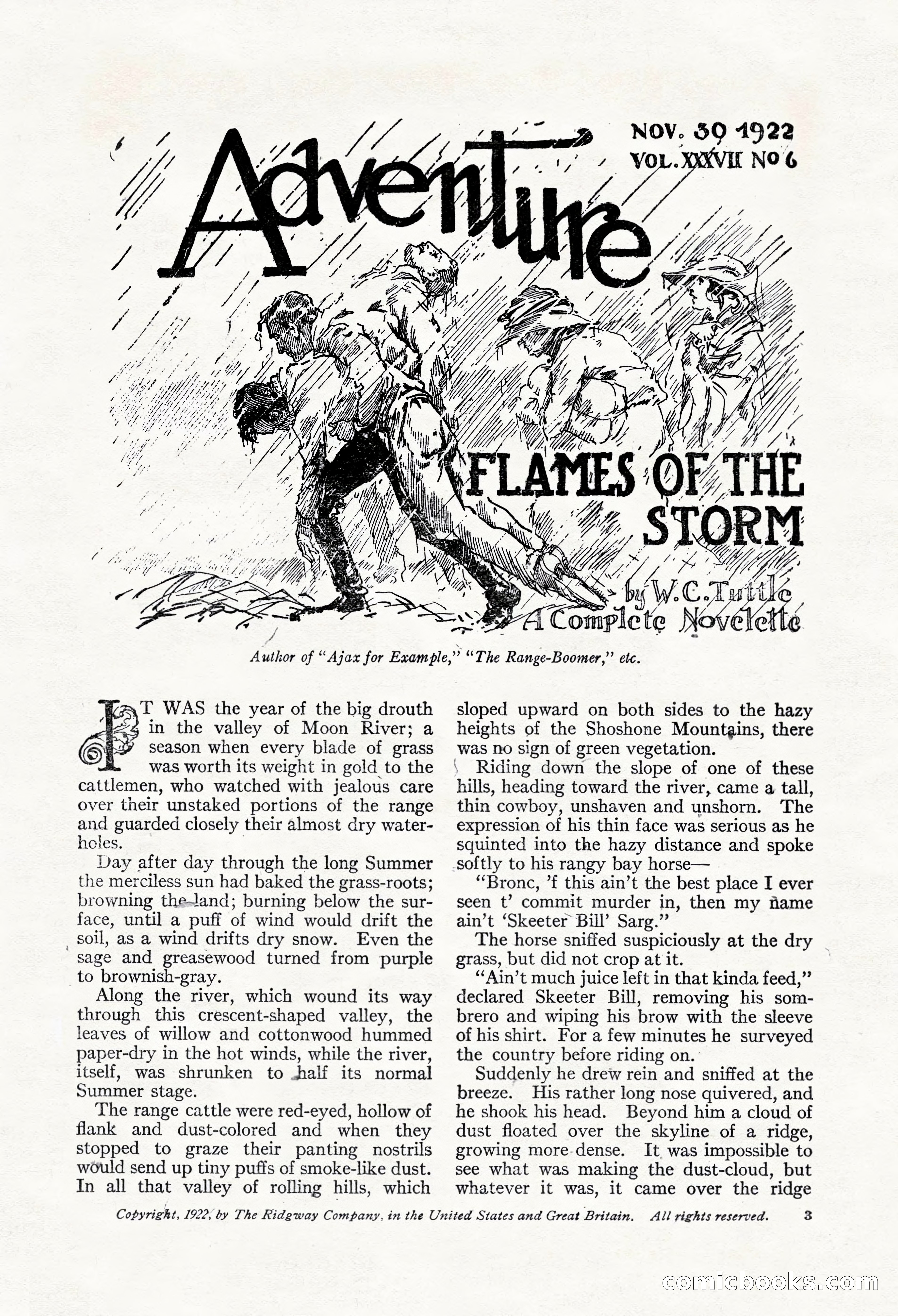 Adventure Magazine, November 30, 1922 — page 13 of 204