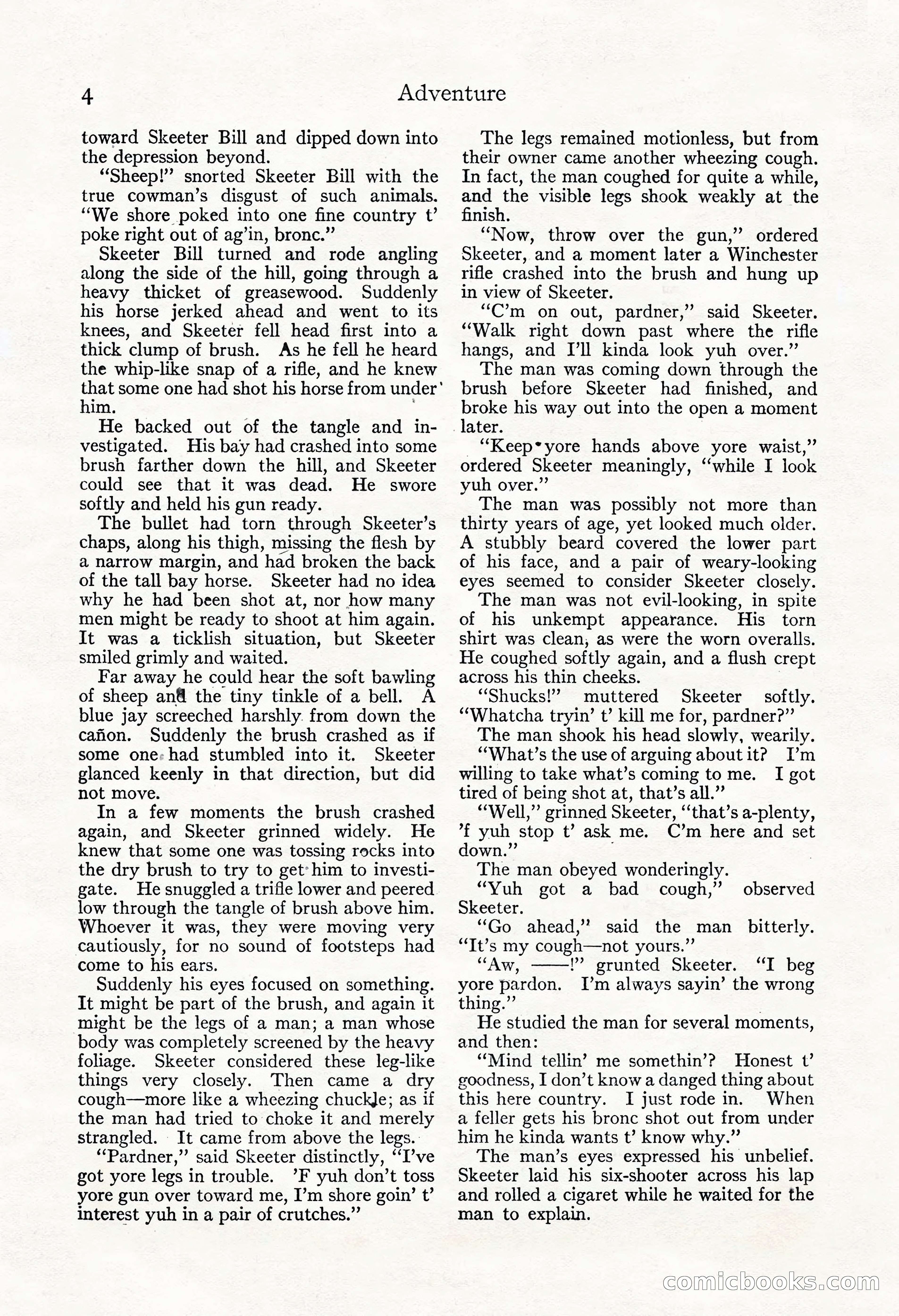 Adventure Magazine, November 30, 1922 — page 14 of 204