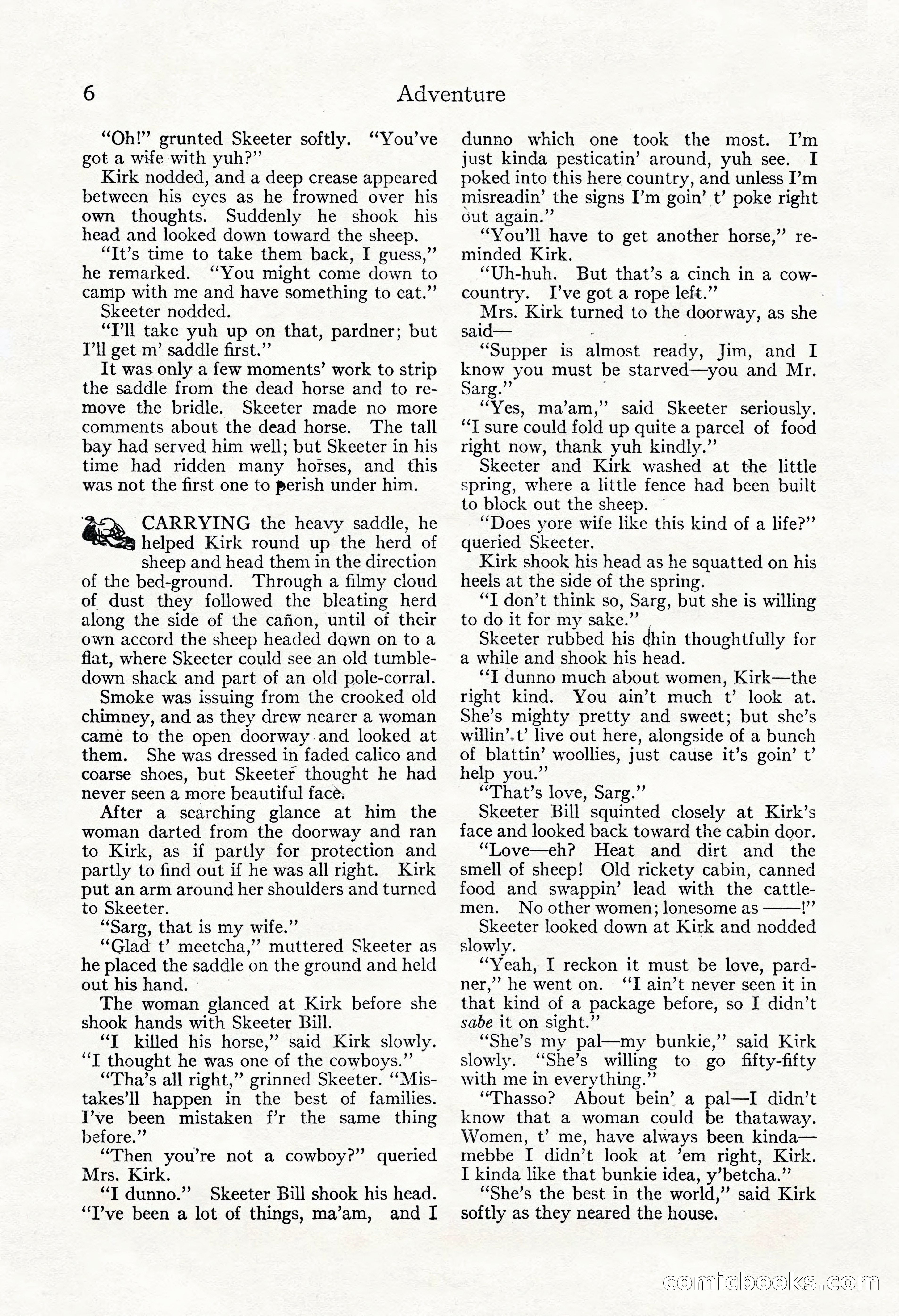 Adventure Magazine, November 30, 1922 — page 16 of 204