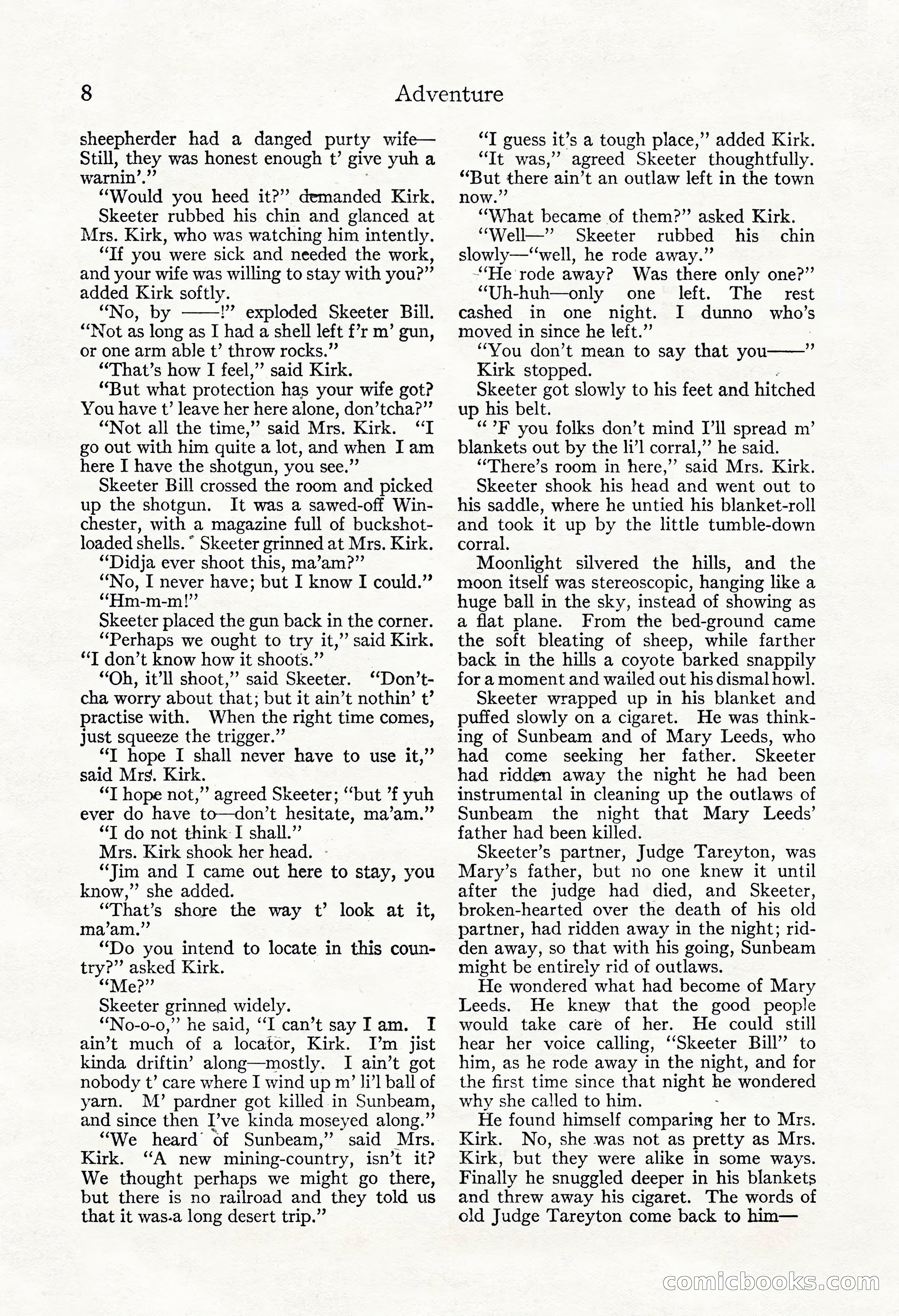 Adventure Magazine, November 30, 1922 — page 18 of 204