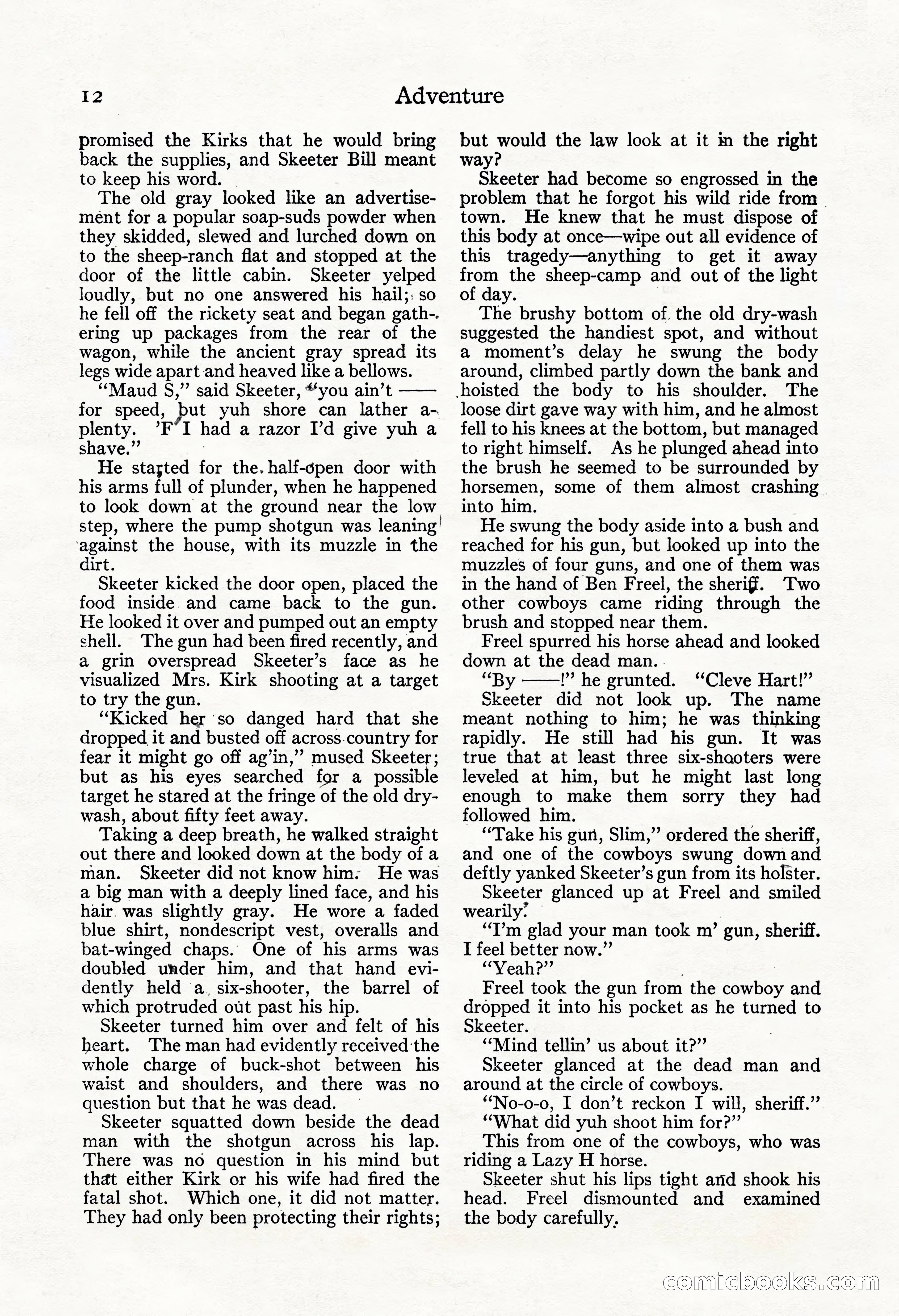 Adventure Magazine, November 30, 1922 — page 22 of 204