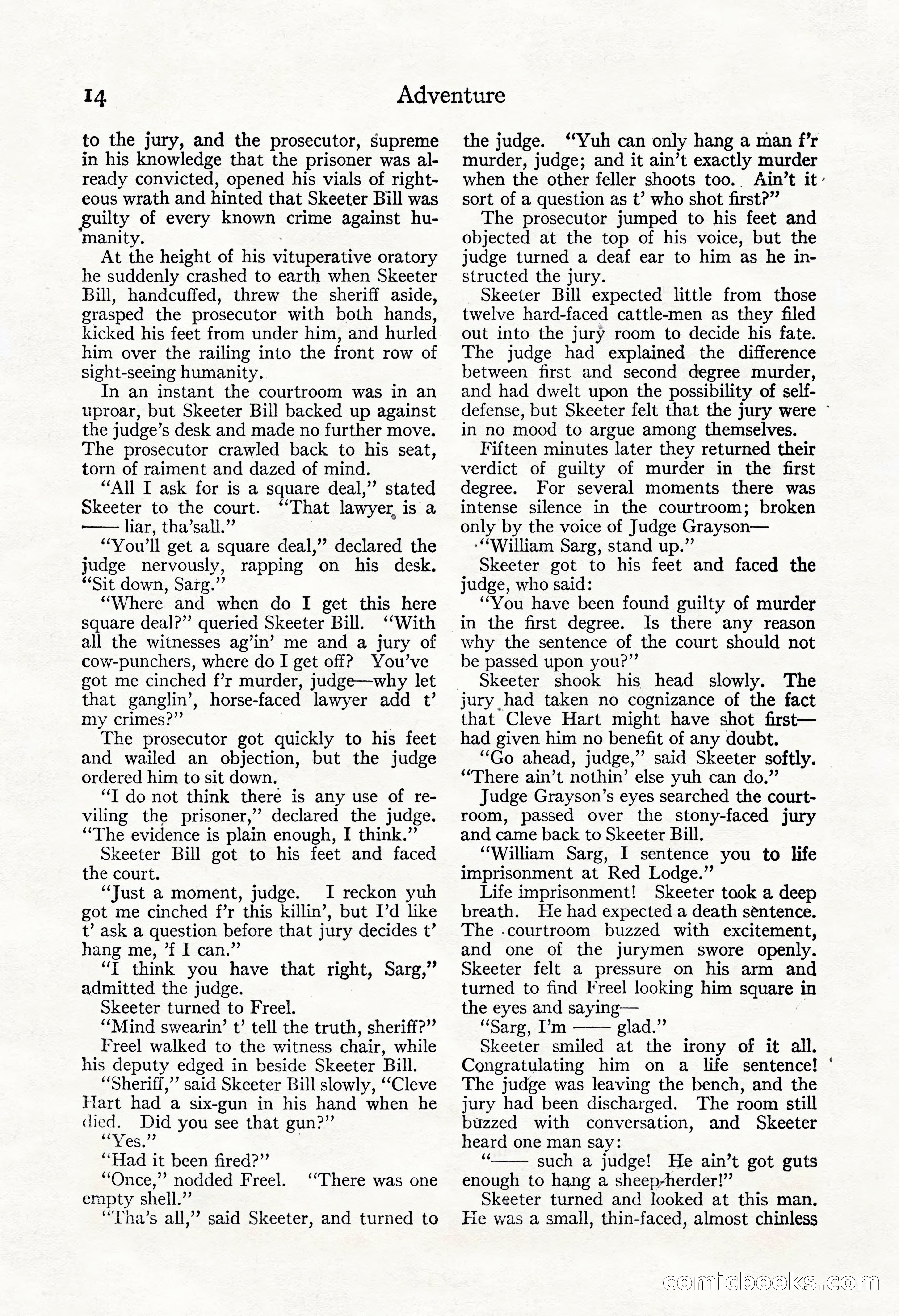 Adventure Magazine, November 30, 1922 — page 24 of 204