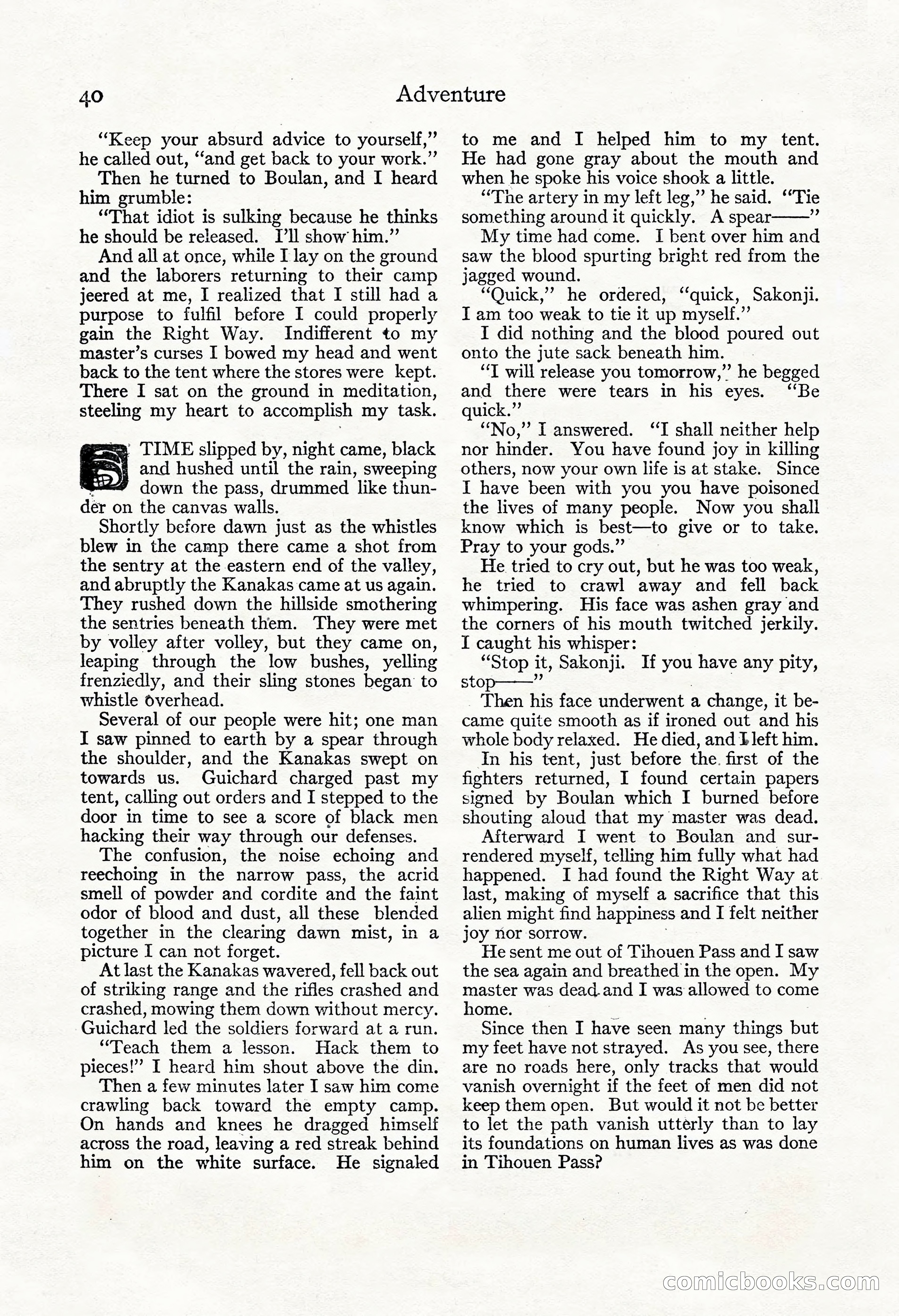 Adventure Magazine, November 30, 1922 — page 50 of 204