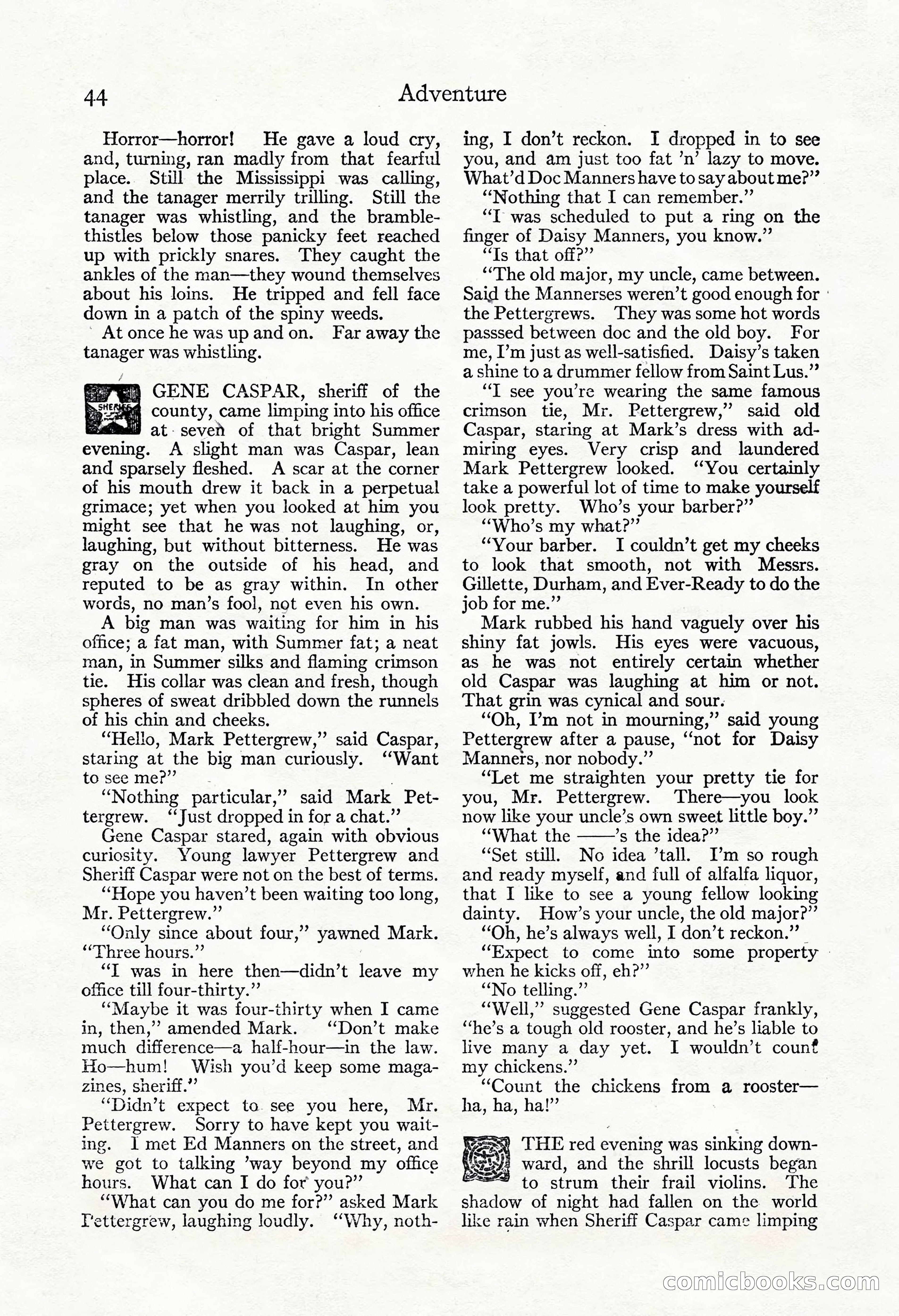 Adventure Magazine, November 30, 1922 — page 54 of 204
