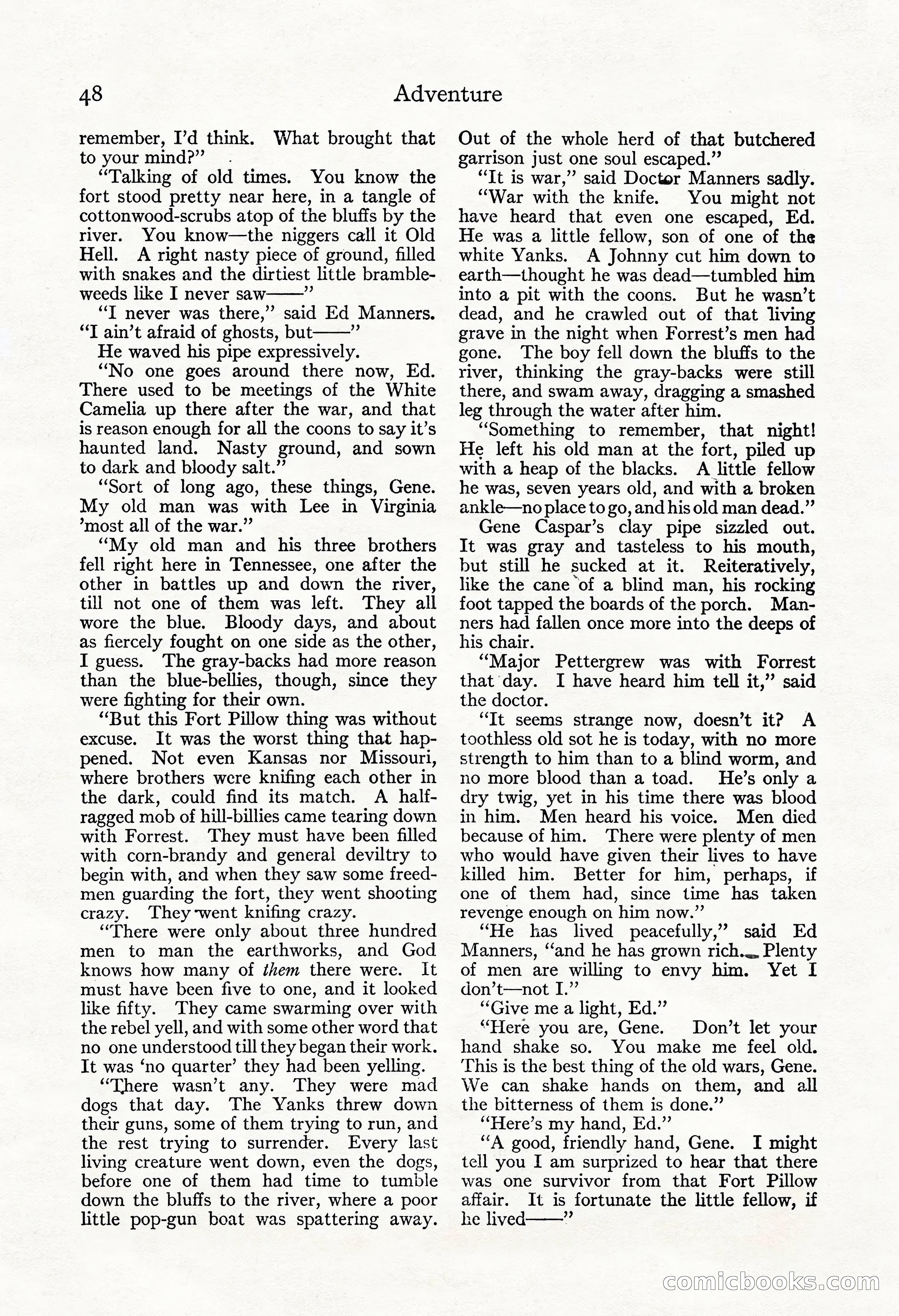 Adventure Magazine, November 30, 1922 — page 58 of 204