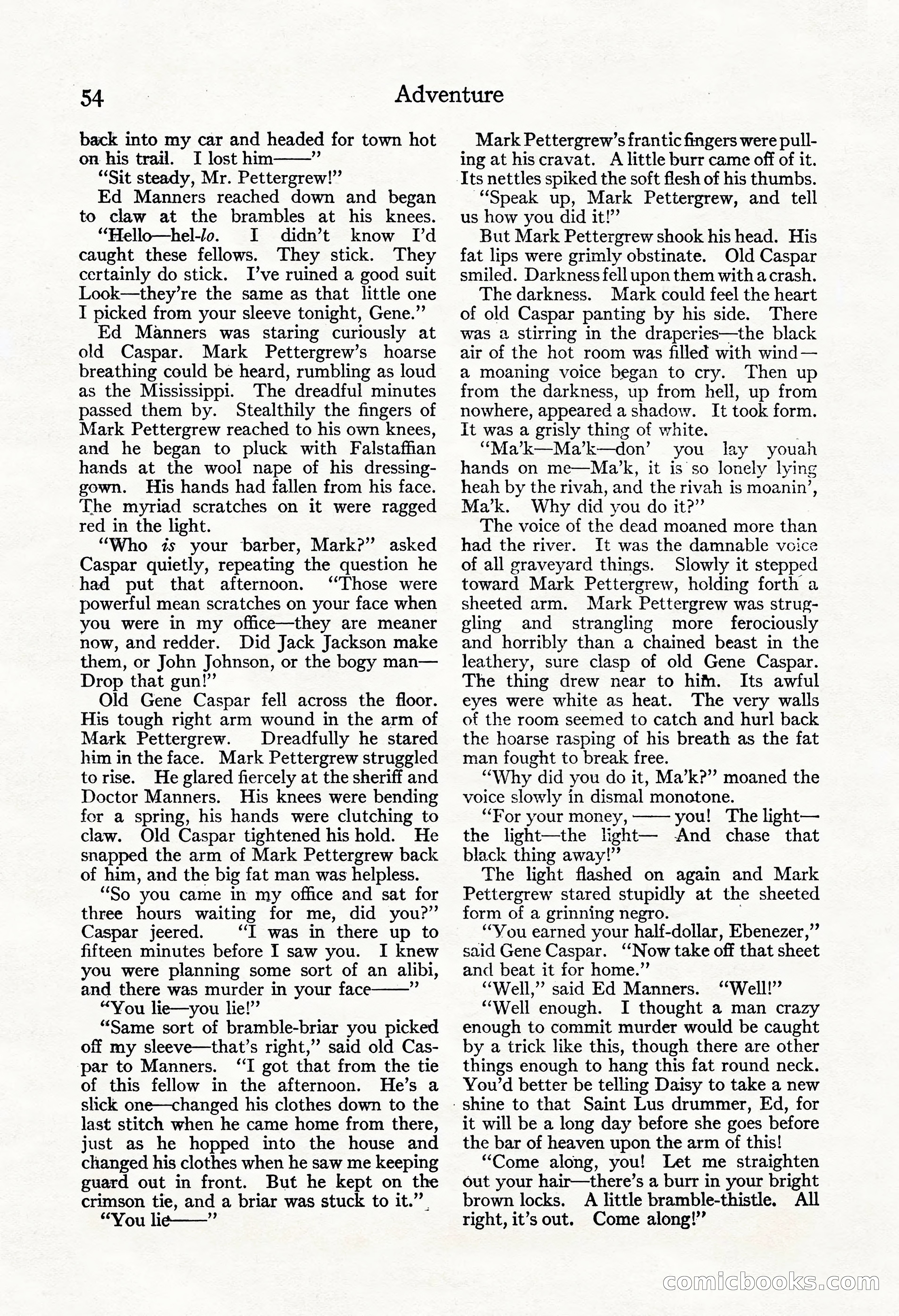 Adventure Magazine, November 30, 1922 — page 64 of 204