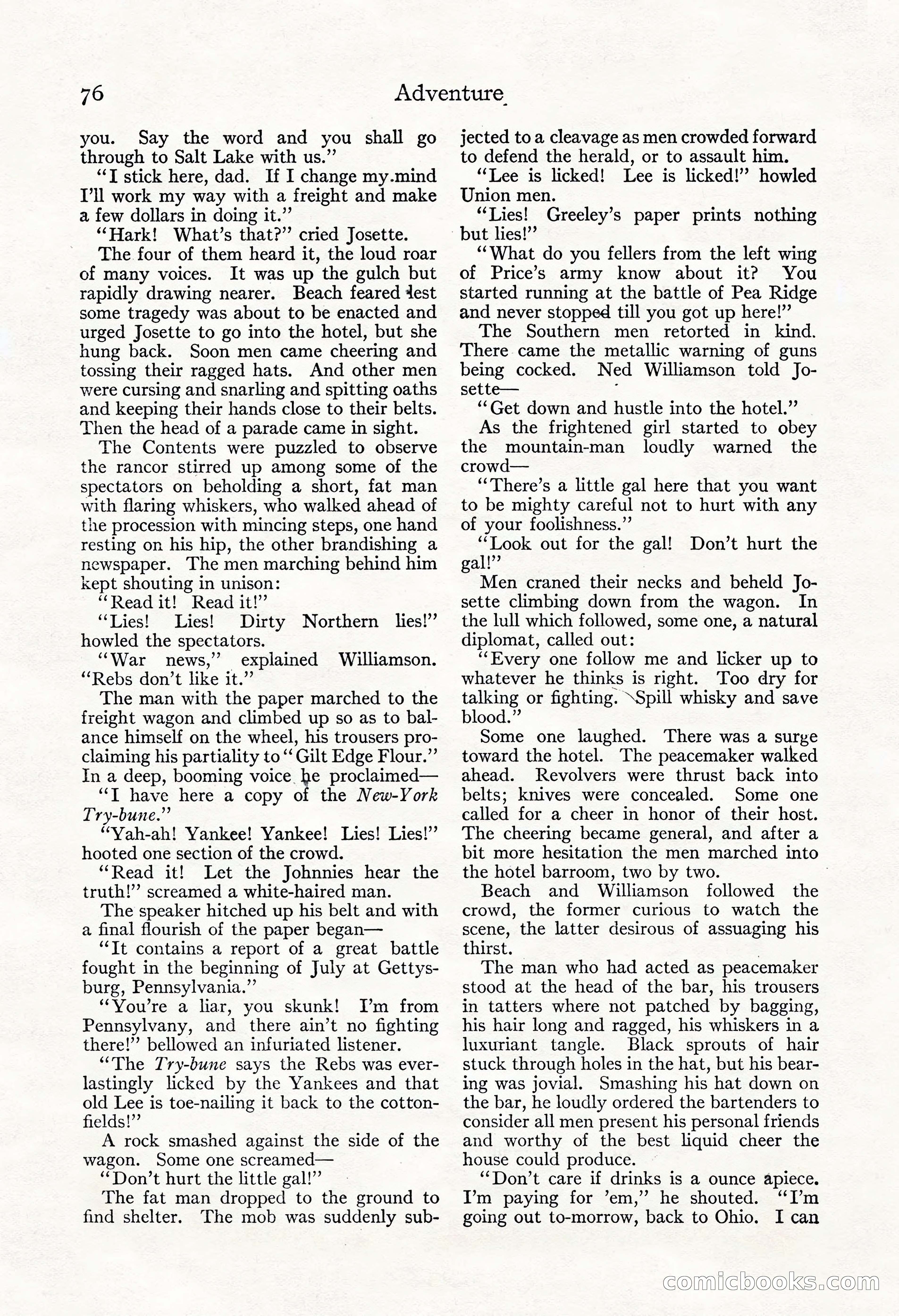 Adventure Magazine, November 30, 1922 — page 86 of 204