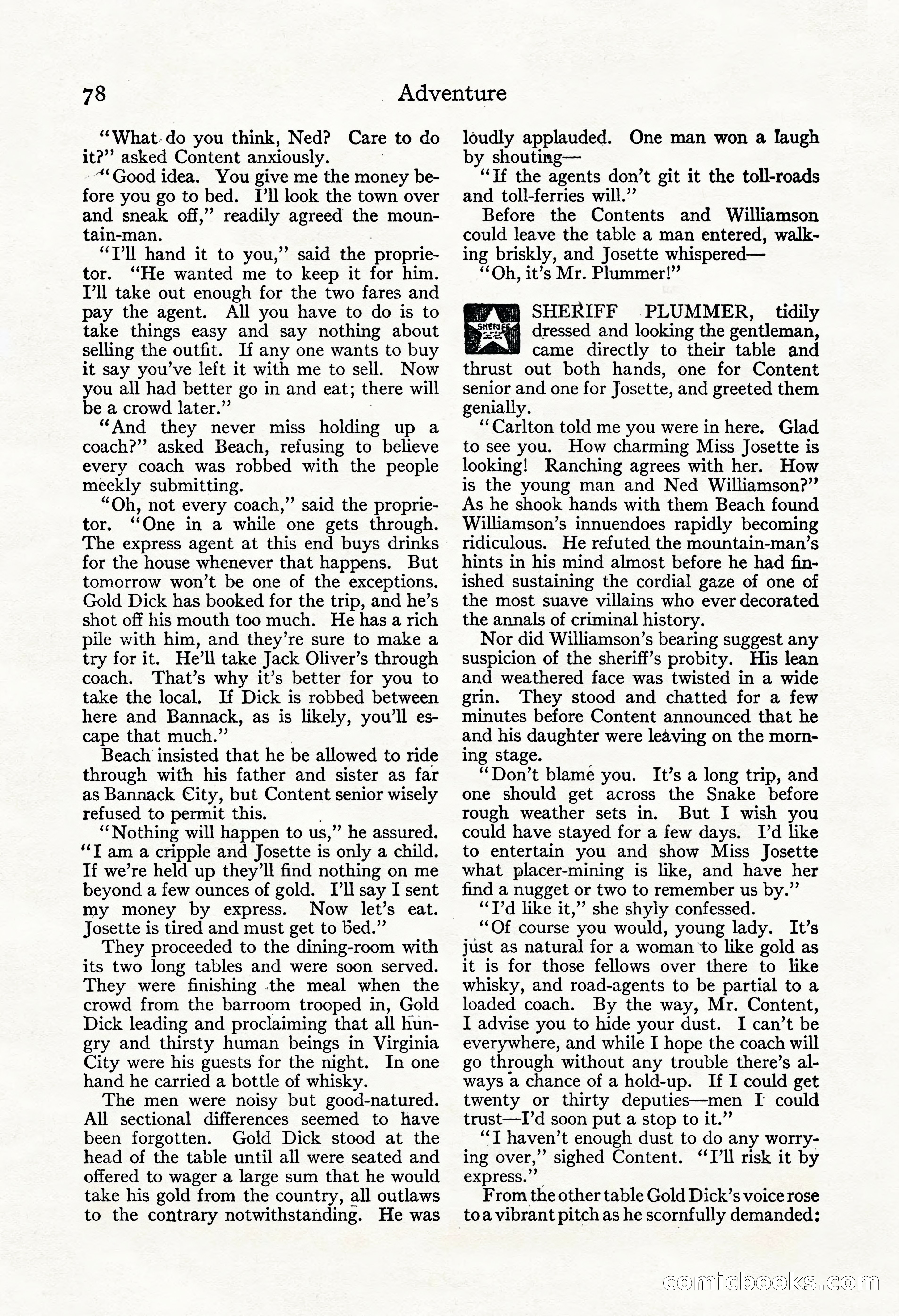 Adventure Magazine, November 30, 1922 — page 88 of 204