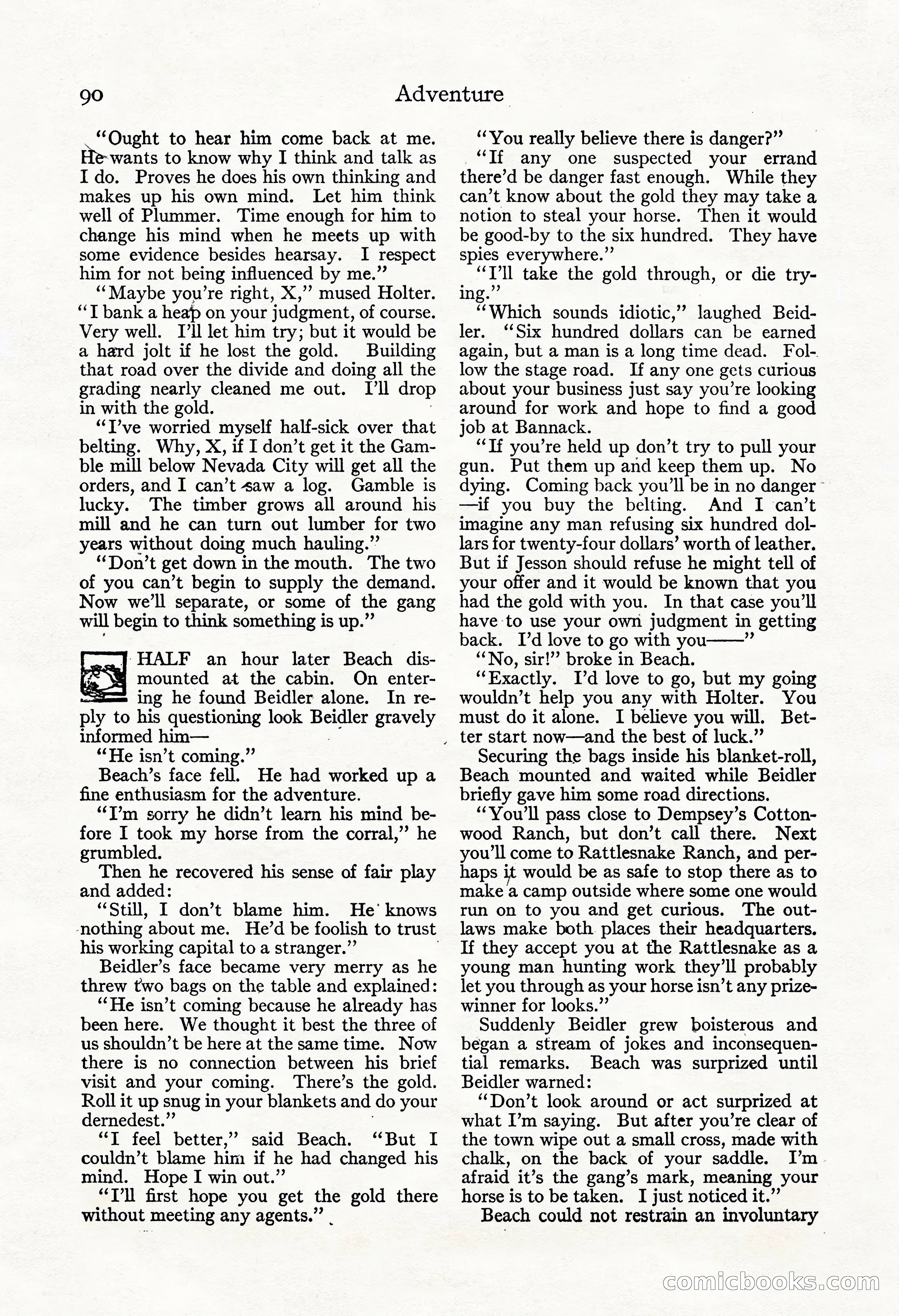Adventure Magazine, November 30, 1922 — page 100 of 204