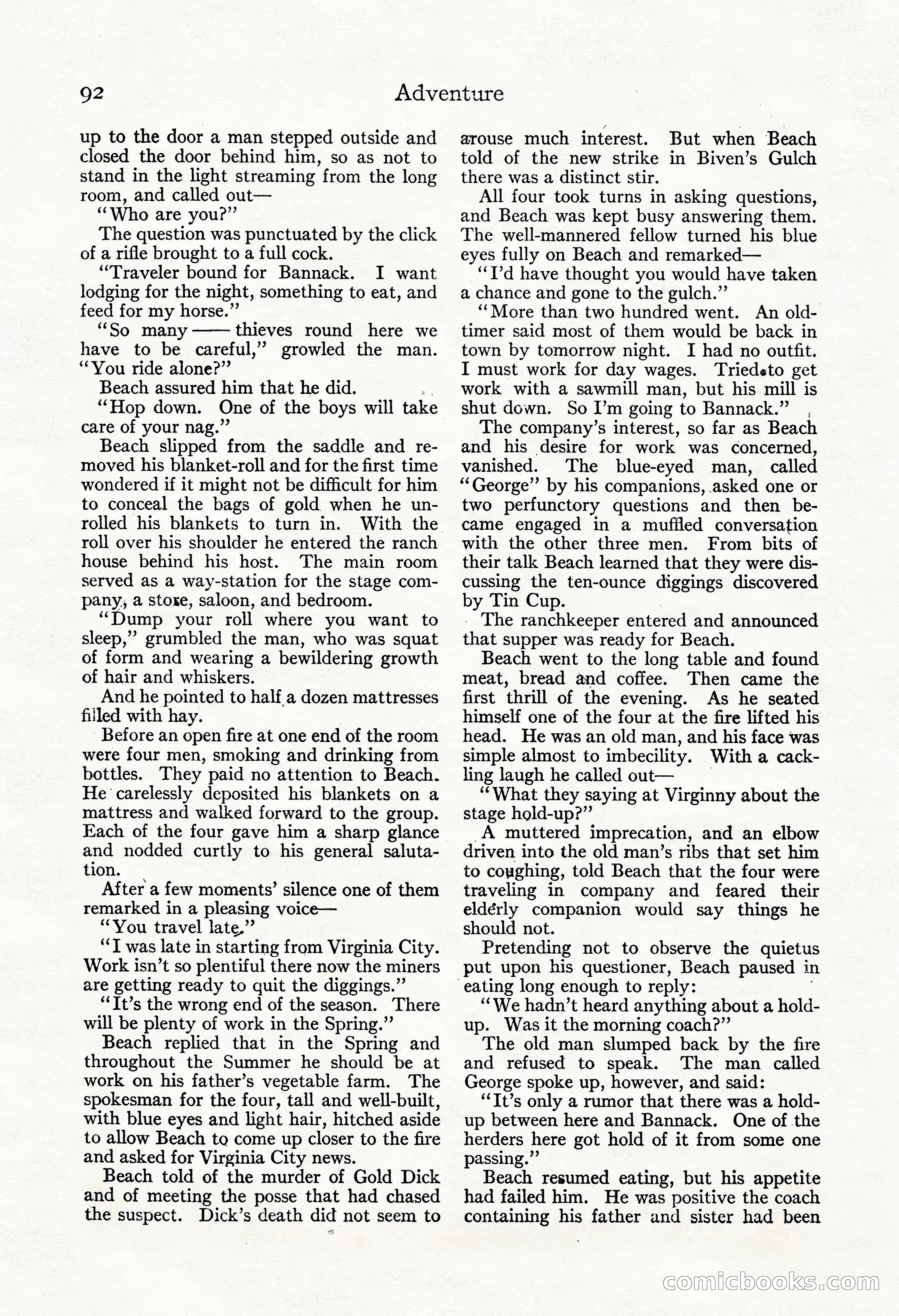 Adventure Magazine, November 30, 1922 — page 102 of 204