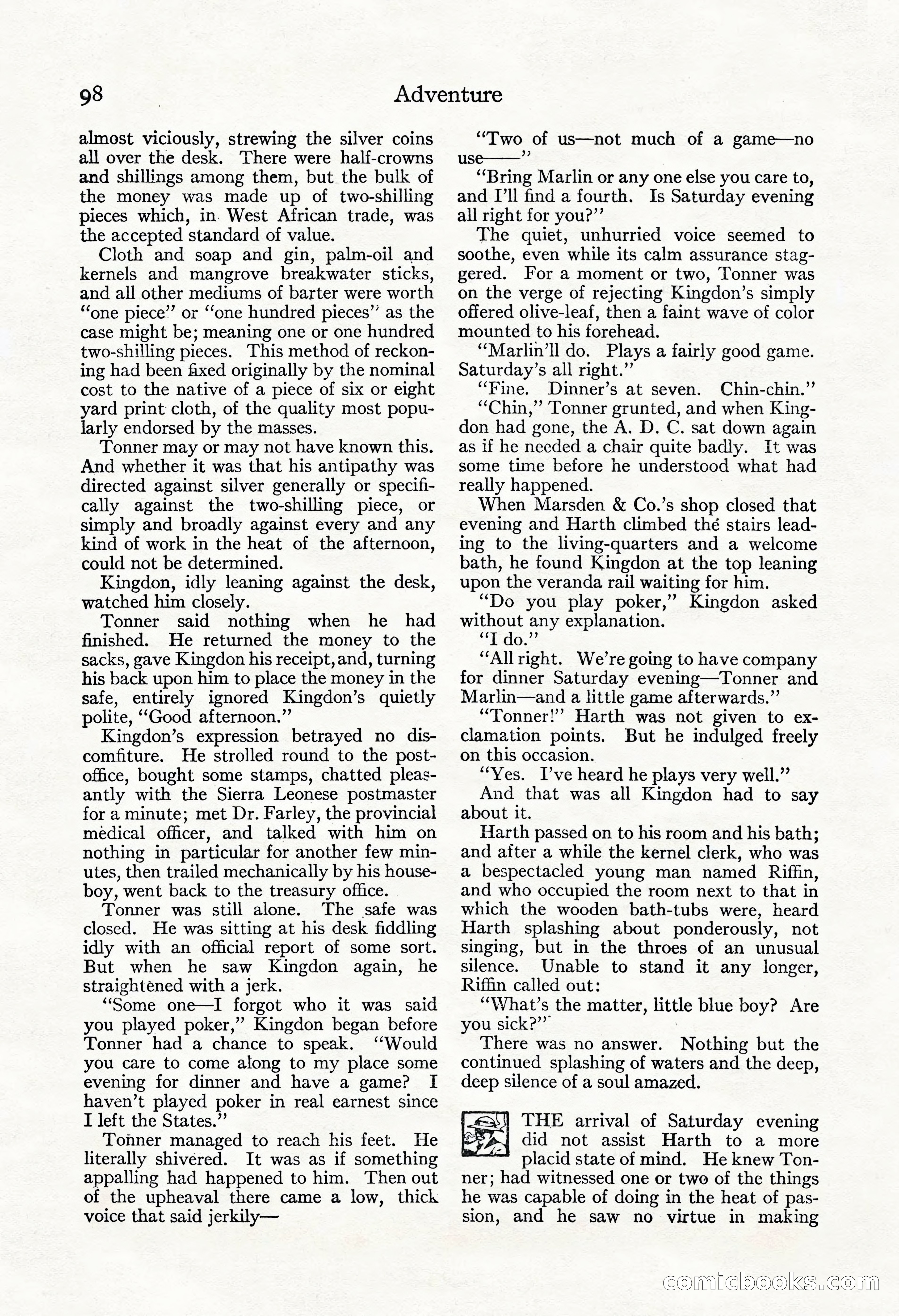 Adventure Magazine, November 30, 1922 — page 108 of 204
