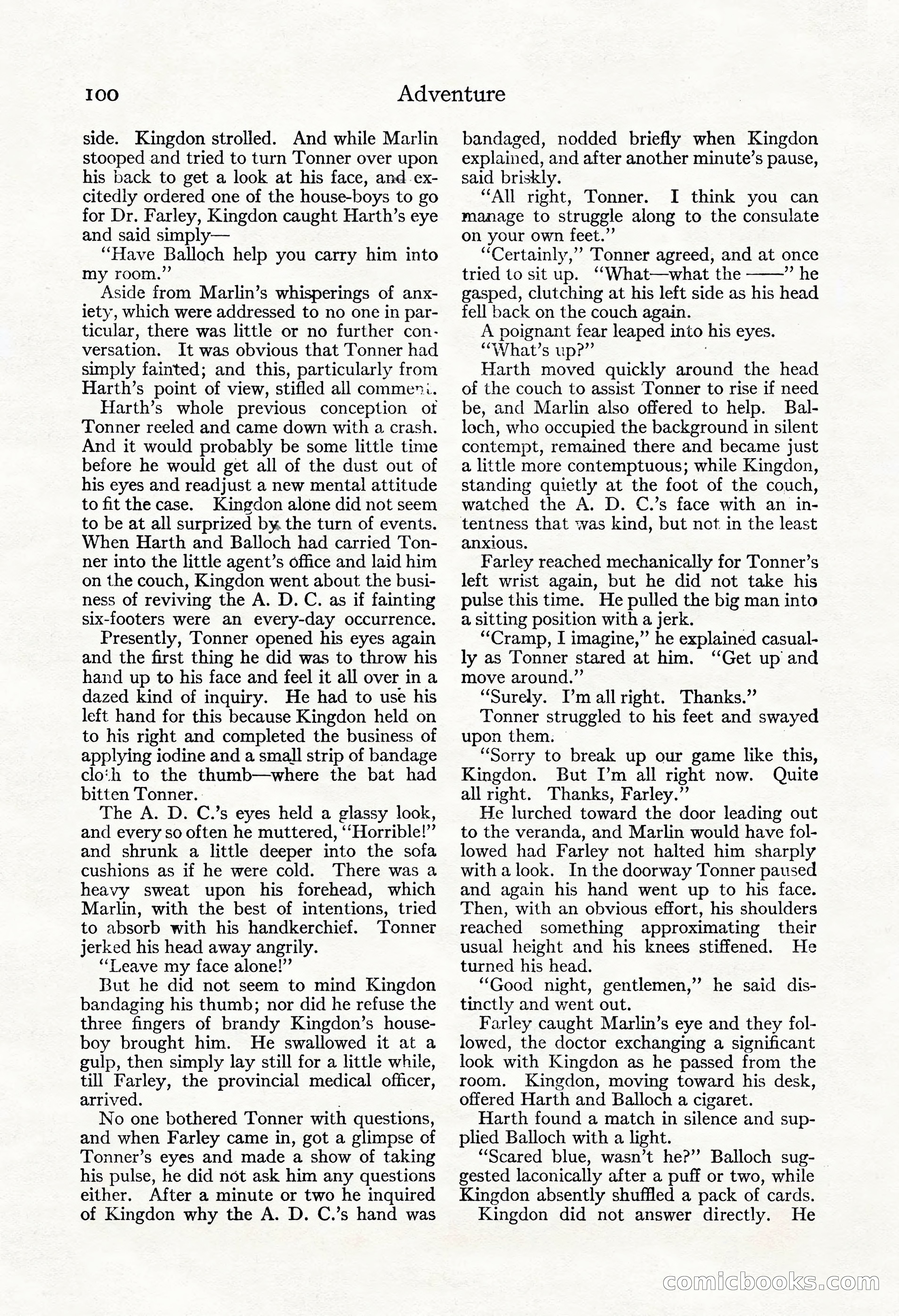 Adventure Magazine, November 30, 1922 — page 110 of 204