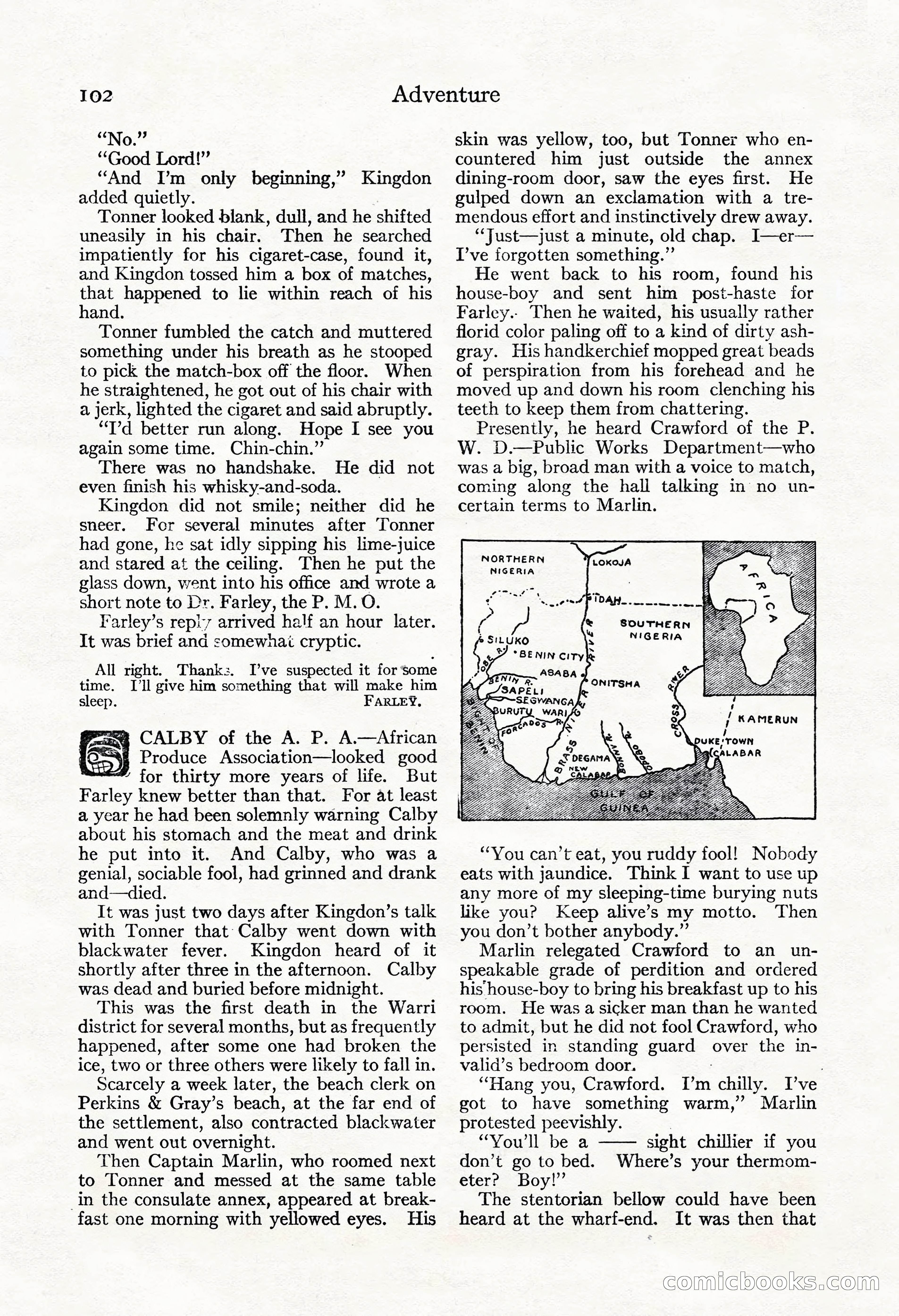Adventure Magazine, November 30, 1922 — page 112 of 204