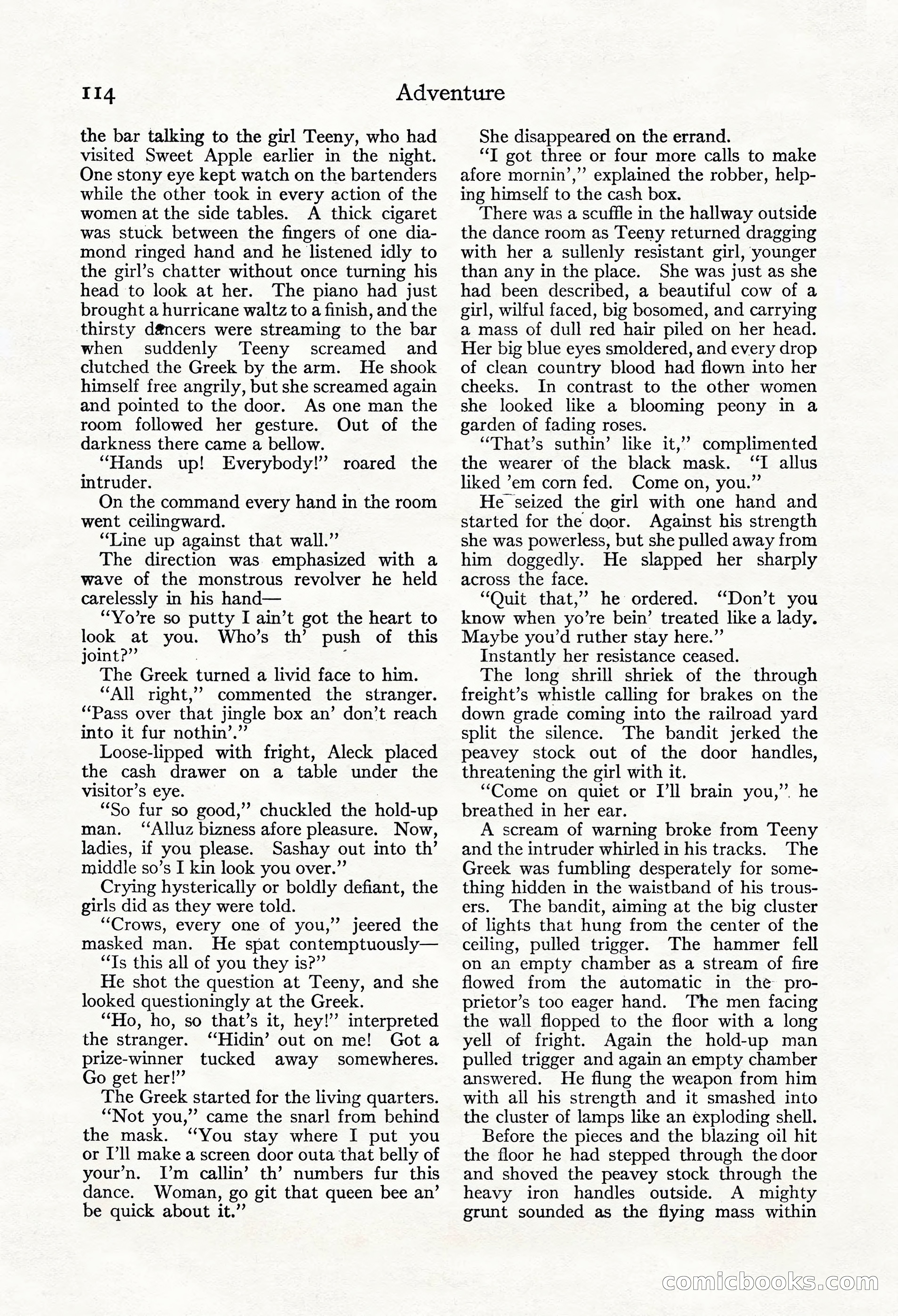 Adventure Magazine, November 30, 1922 — page 124 of 204