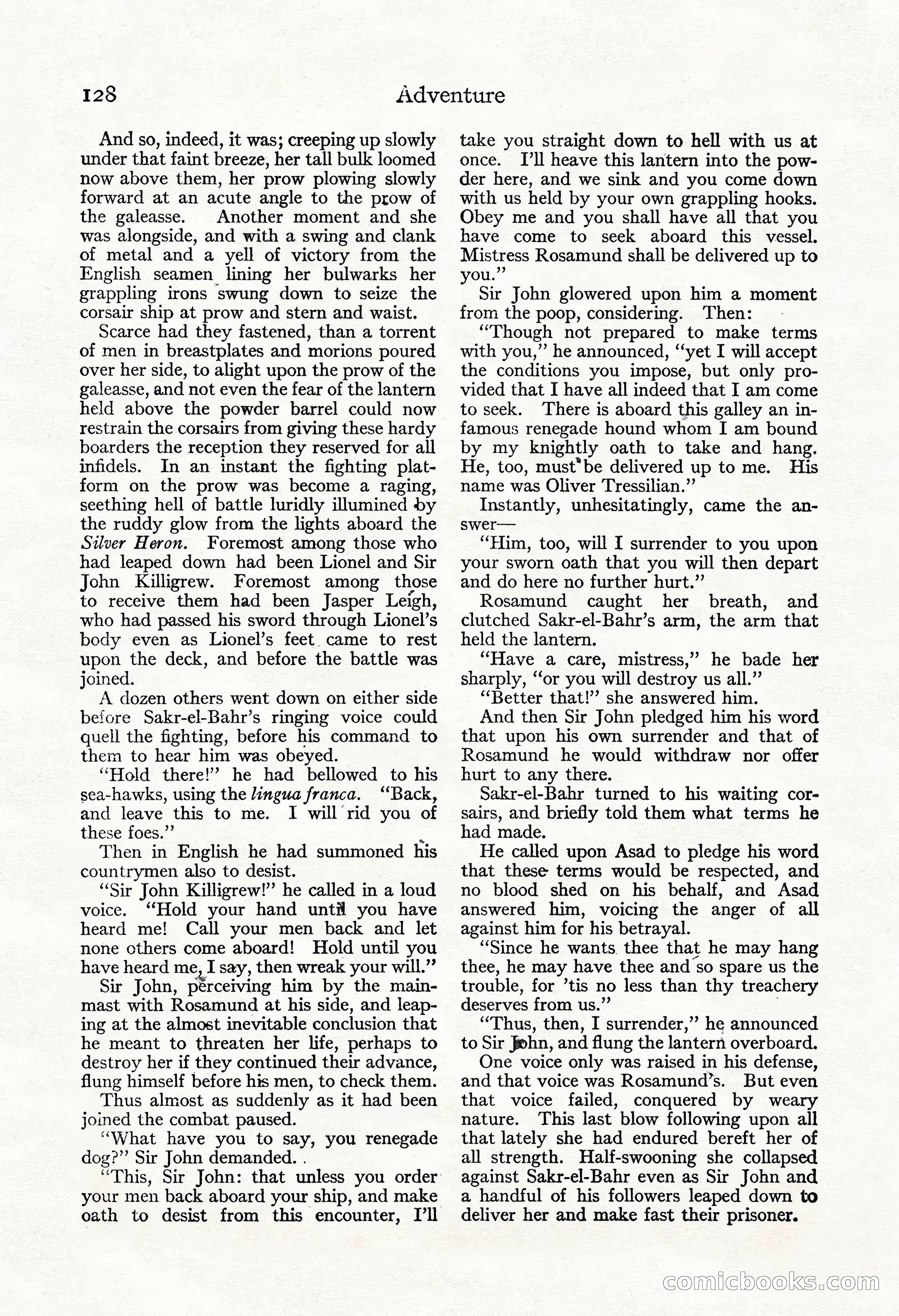 Adventure Magazine, November 30, 1922 — page 138 of 204