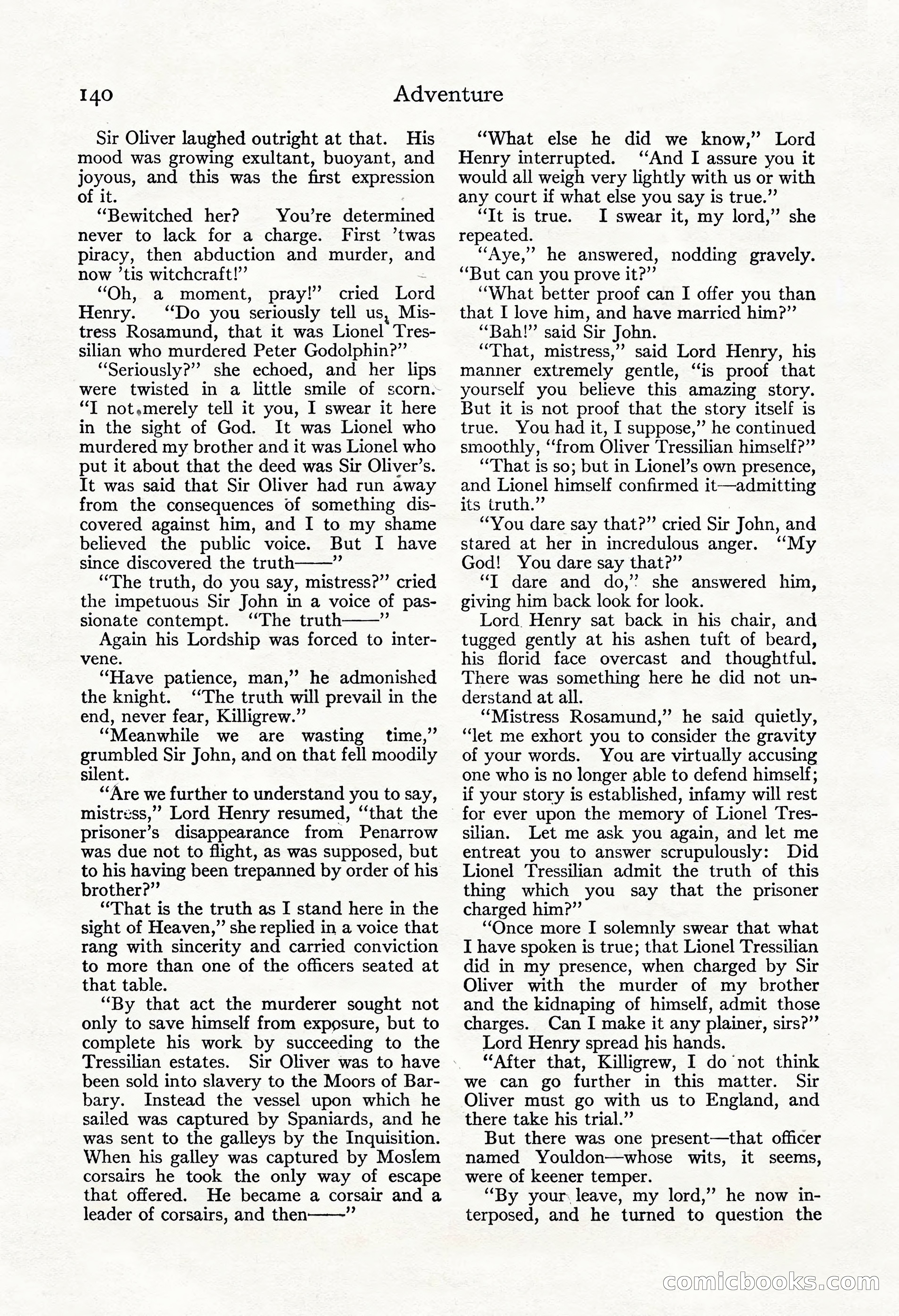 Adventure Magazine, November 30, 1922 — page 150 of 204
