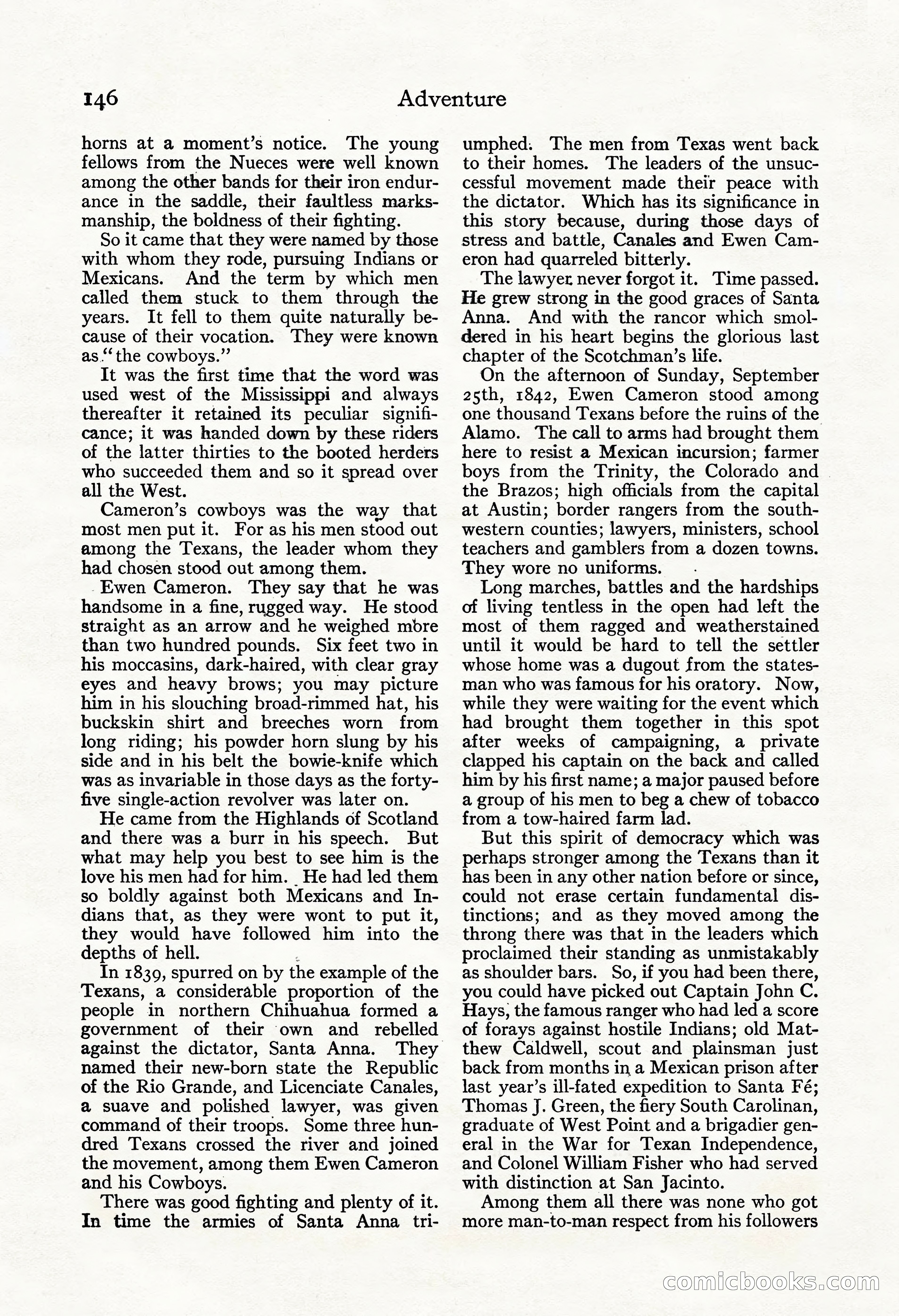 Adventure Magazine, November 30, 1922 — page 156 of 204