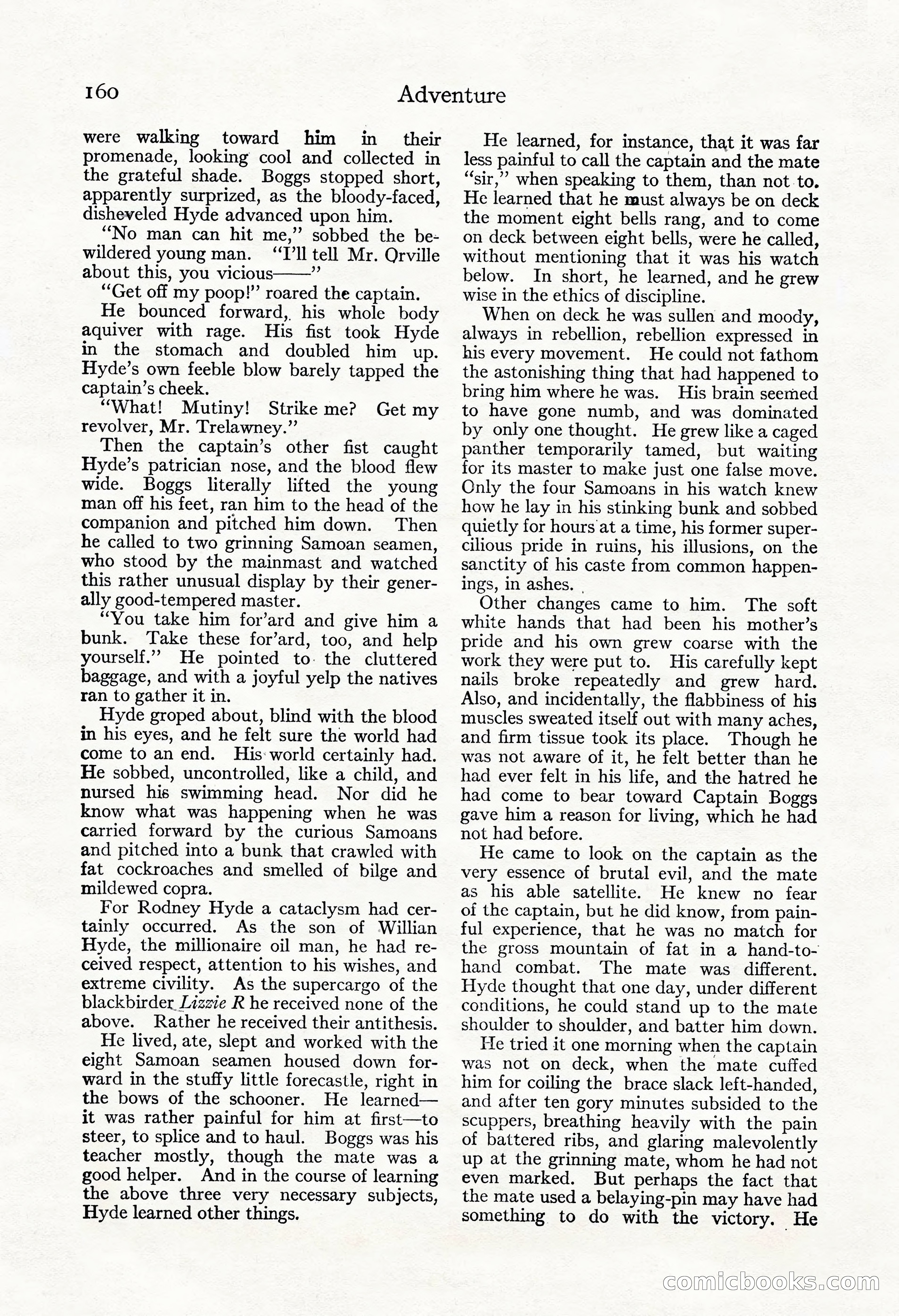 Adventure Magazine, November 30, 1922 — page 170 of 204