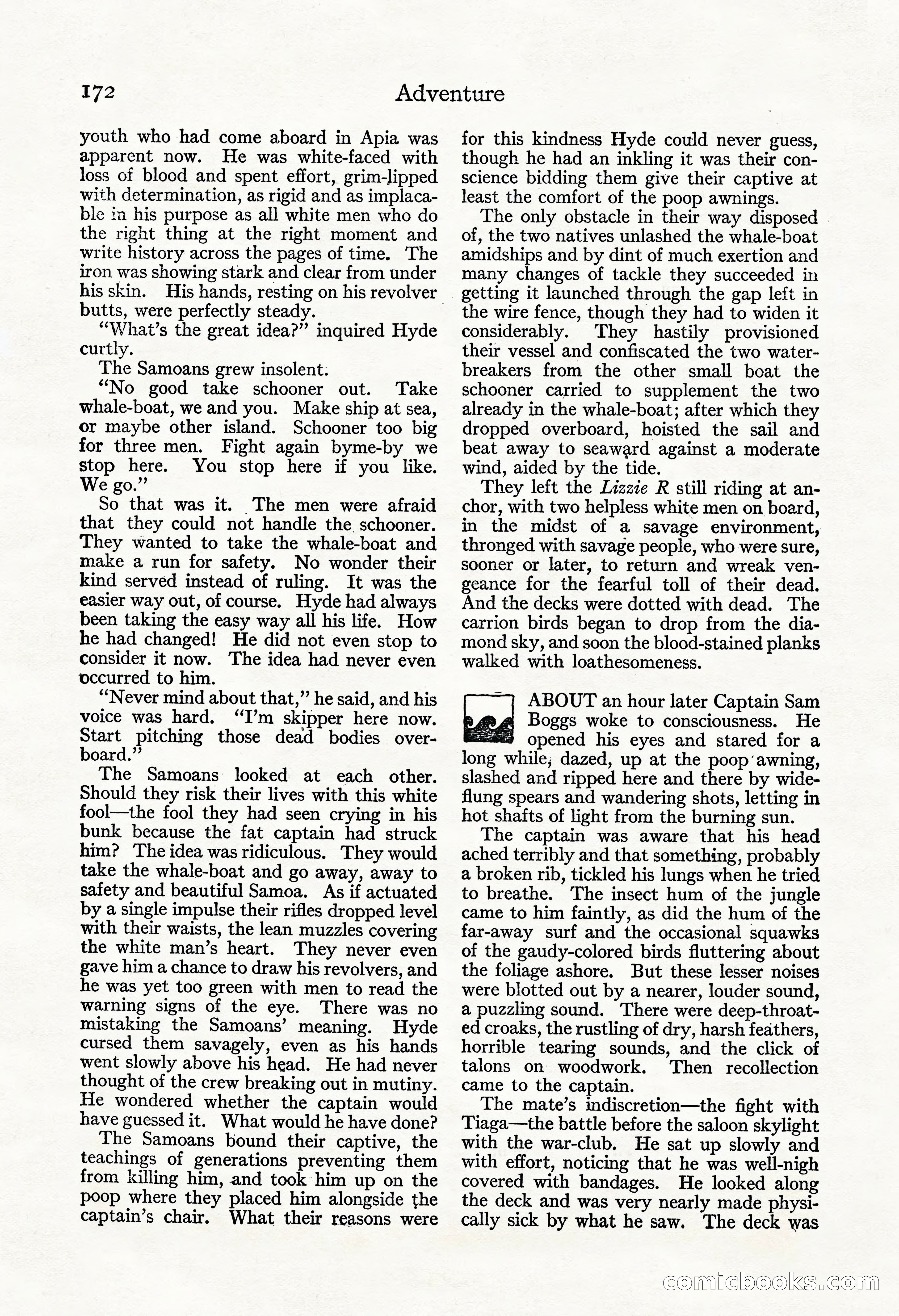 Adventure Magazine, November 30, 1922 — page 182 of 204
